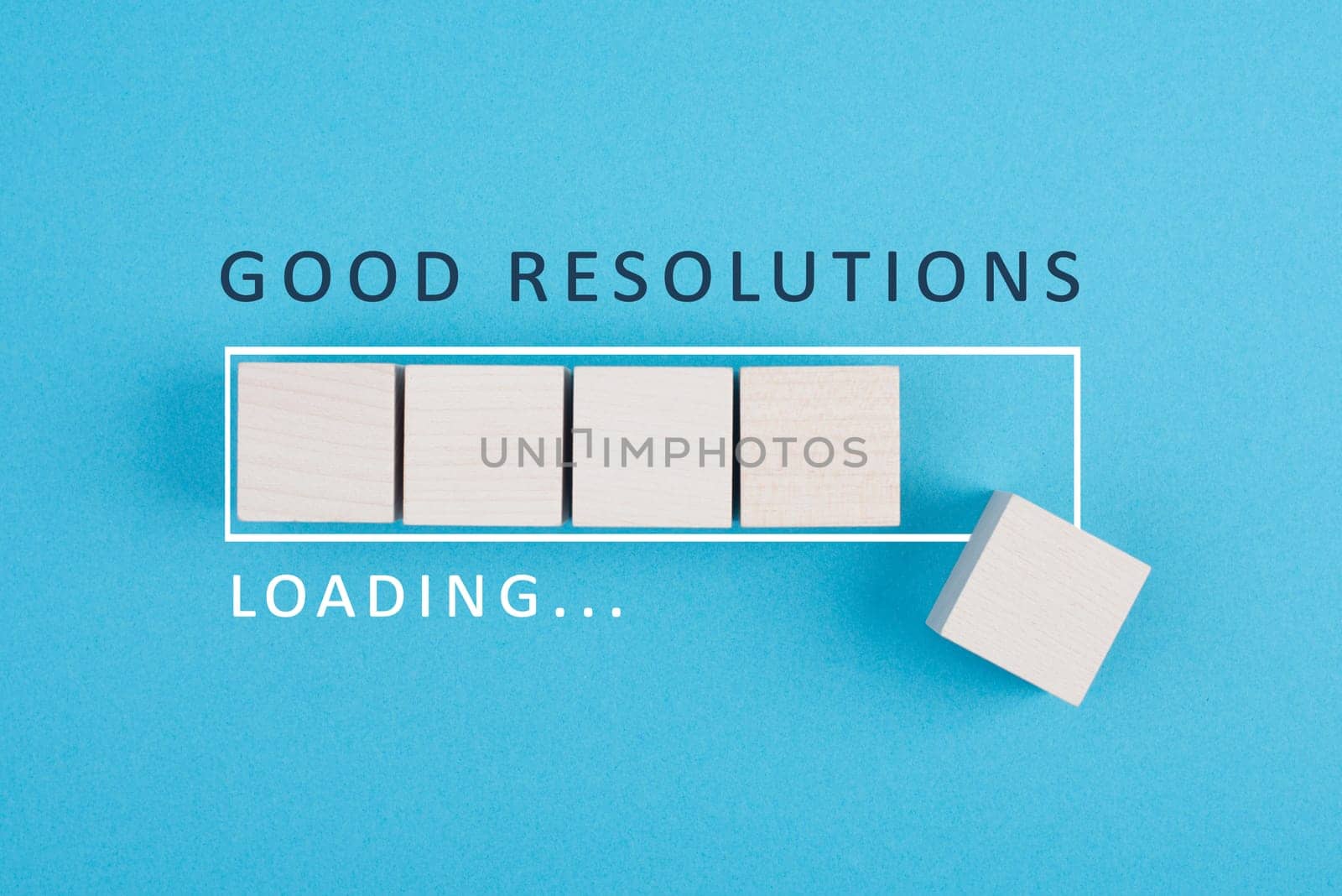 Good New Year Resolutions loading, making plans, goals for the future