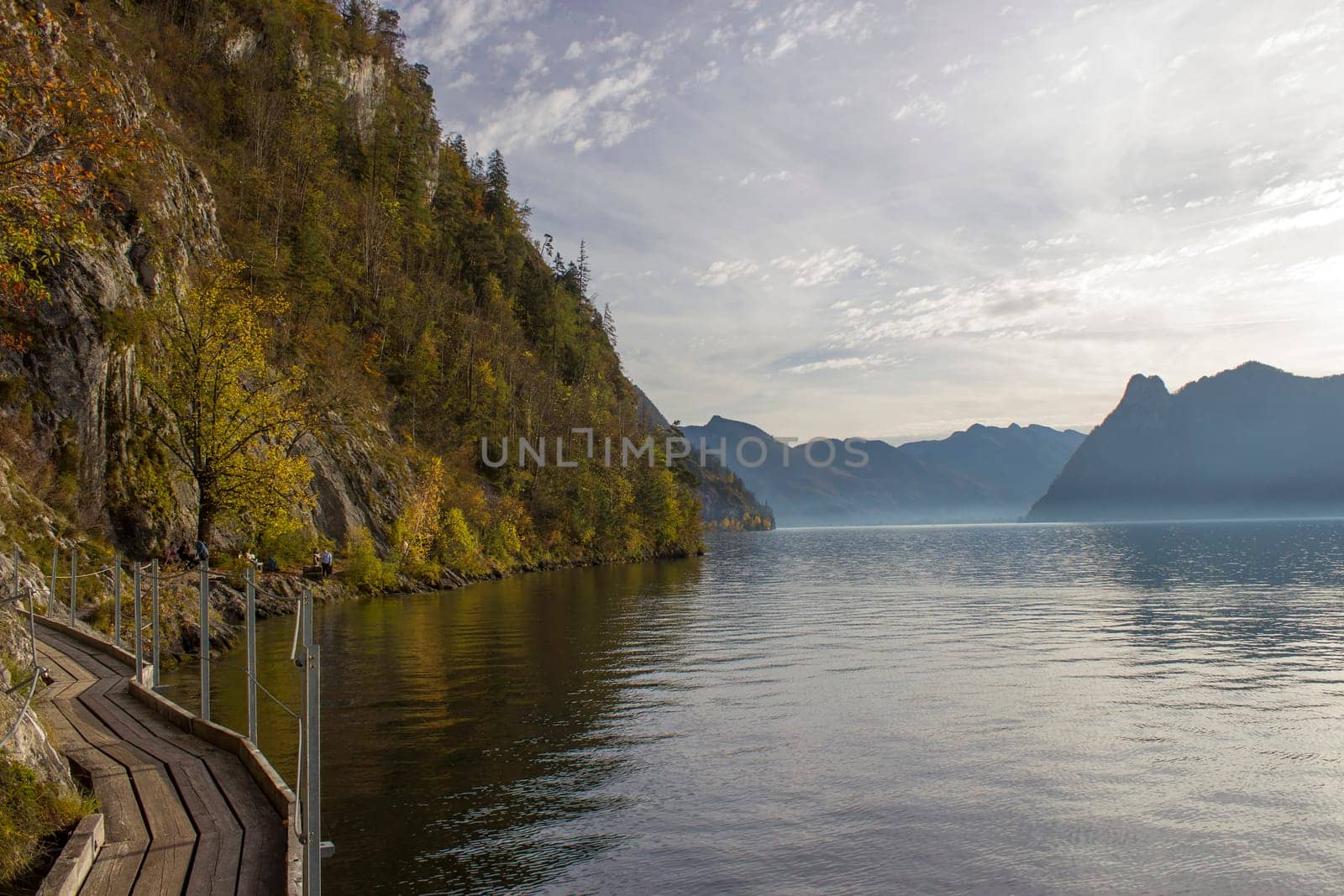 Lake Traunsee and Alps, Upper Austria, Gmunden, Austria