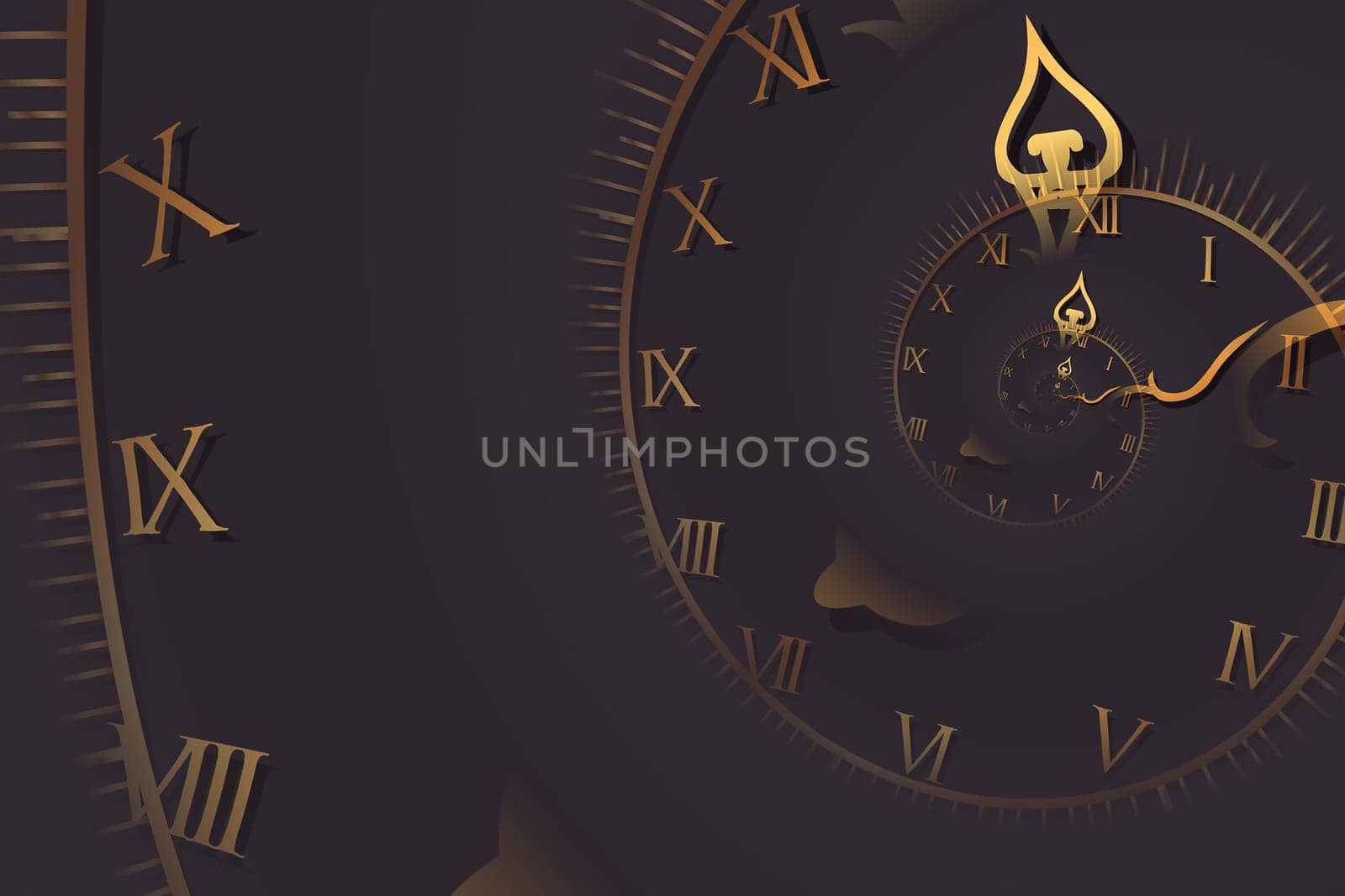 Droste effect background. Abstract design for concepts related to time, deadline and business.