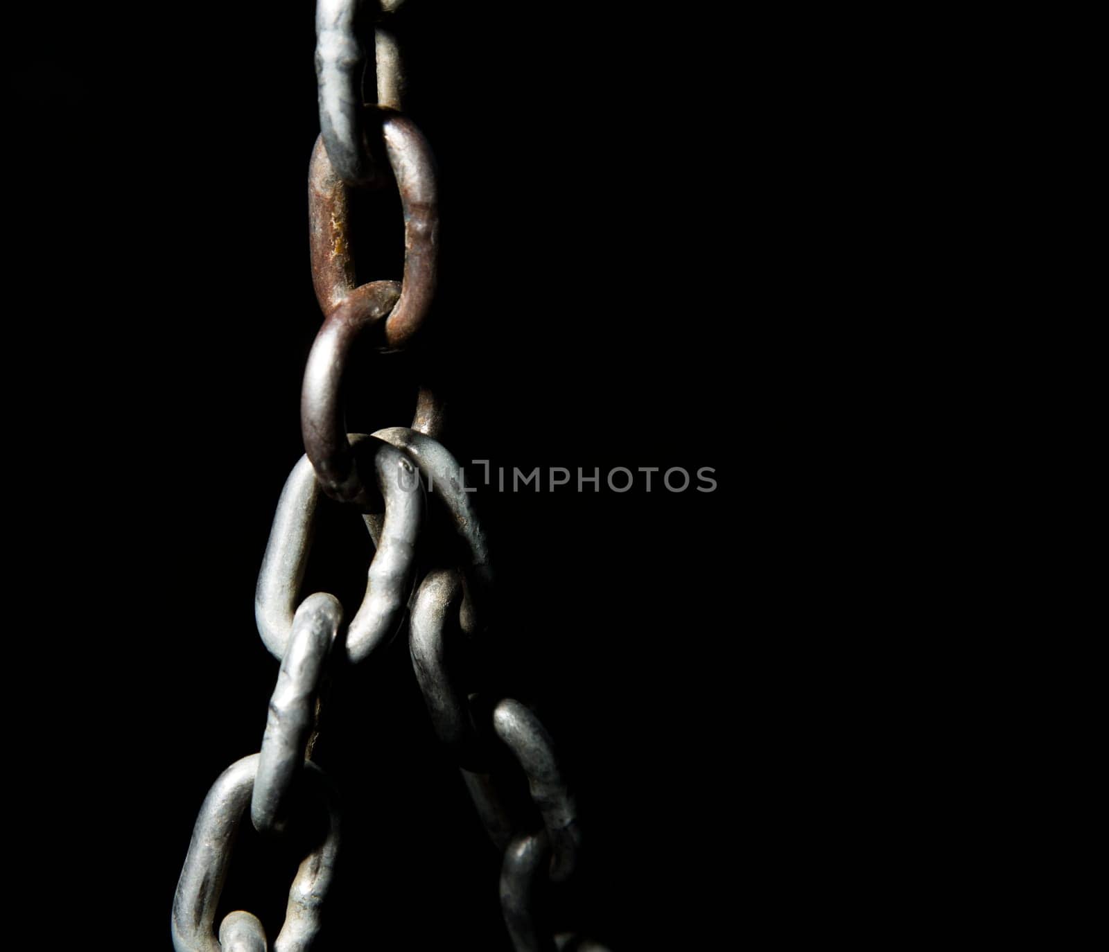 Chain Splitting in Two with a black background.