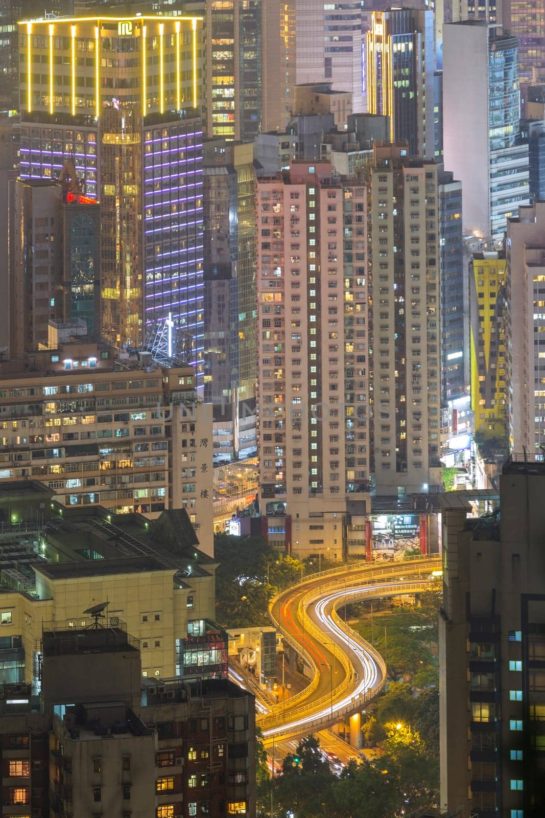 Hong Kong city, This  photo was shot from Braemar Hill in the evening after sunset.