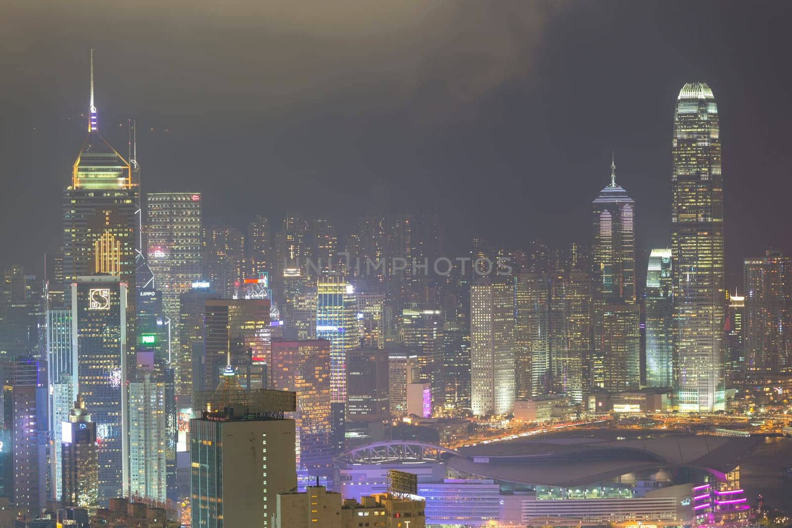 Hong Kong city, This  photo was shot from Braemar Hill in the evening after sunset.