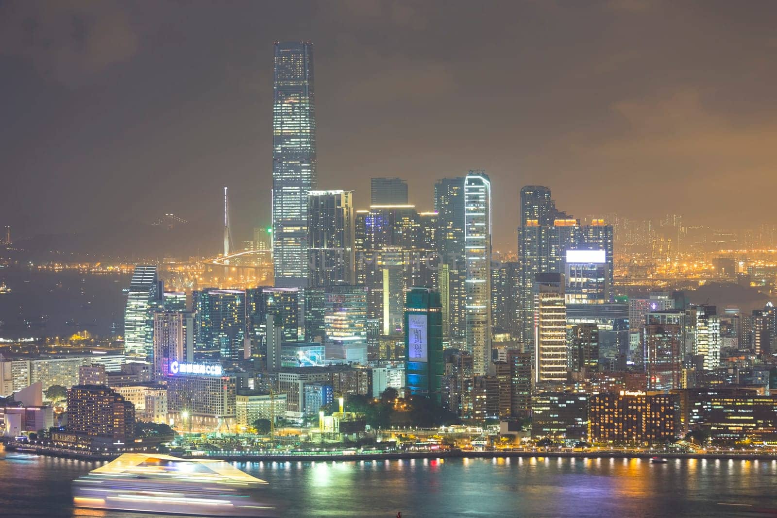 Hong Kong city, This  photo was shot from Braemar Hill in the evening after sunset.