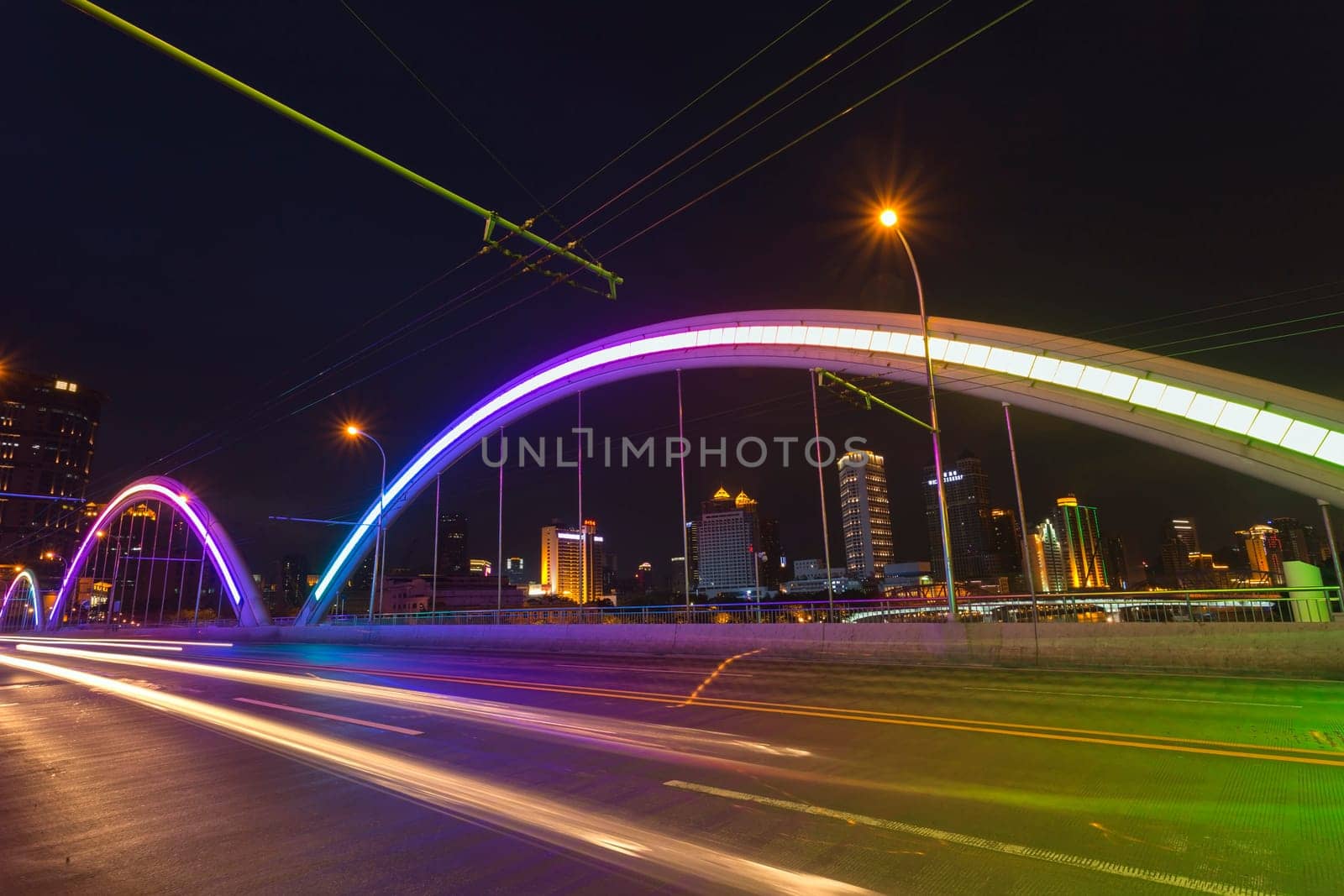 Guangzhou city, This photo was shot from perl river at Guangzhou after sunset.