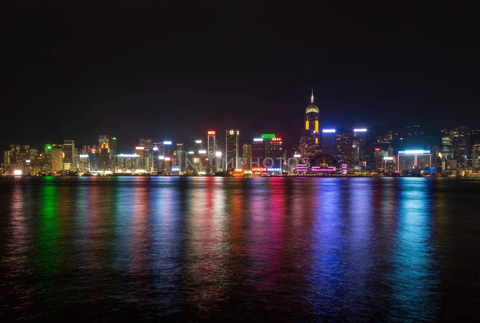 Hong Kong city, This  photo was shot from Victoria Harbour at night.