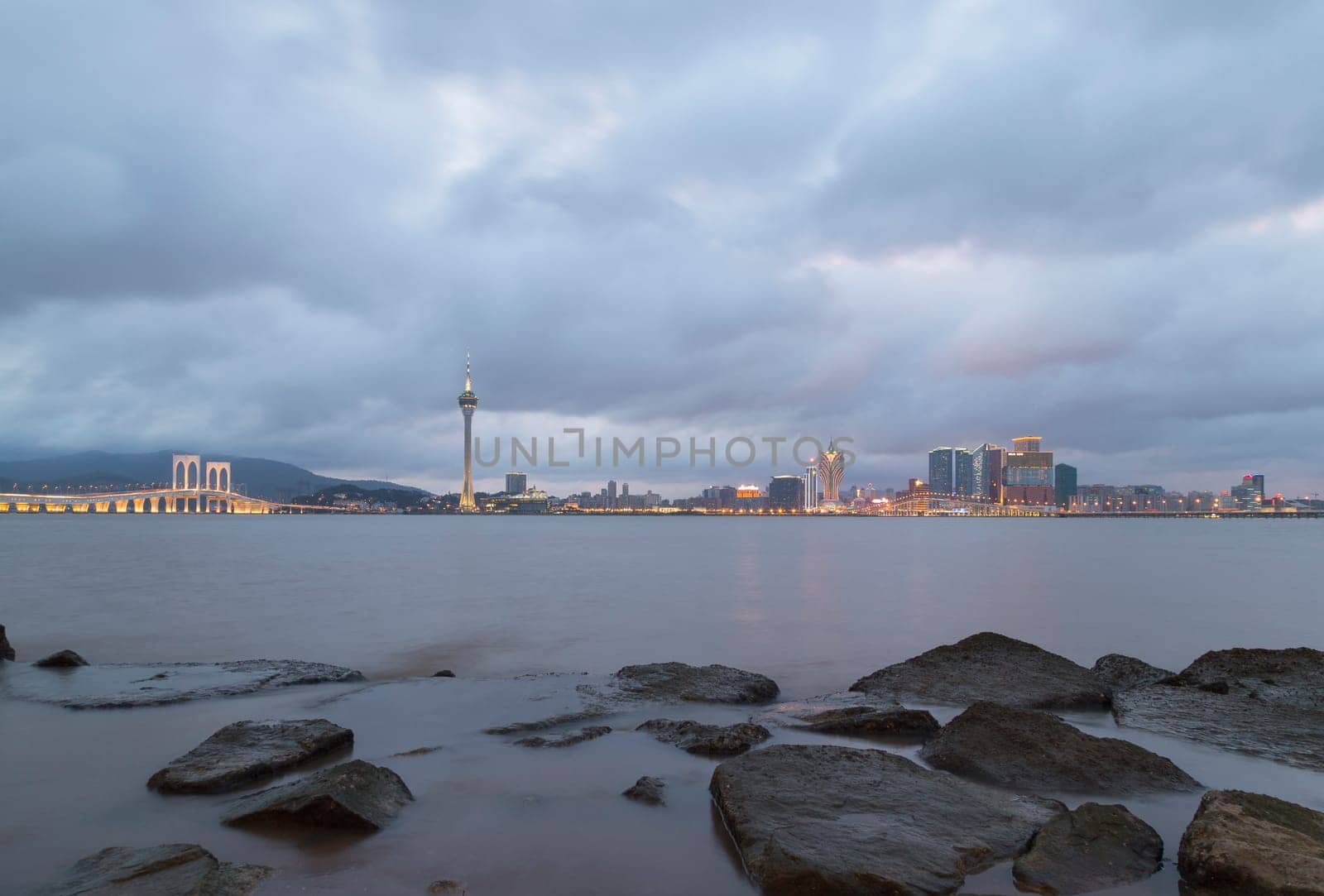 Macau city, This photo was shot in the evening. The city of casino.