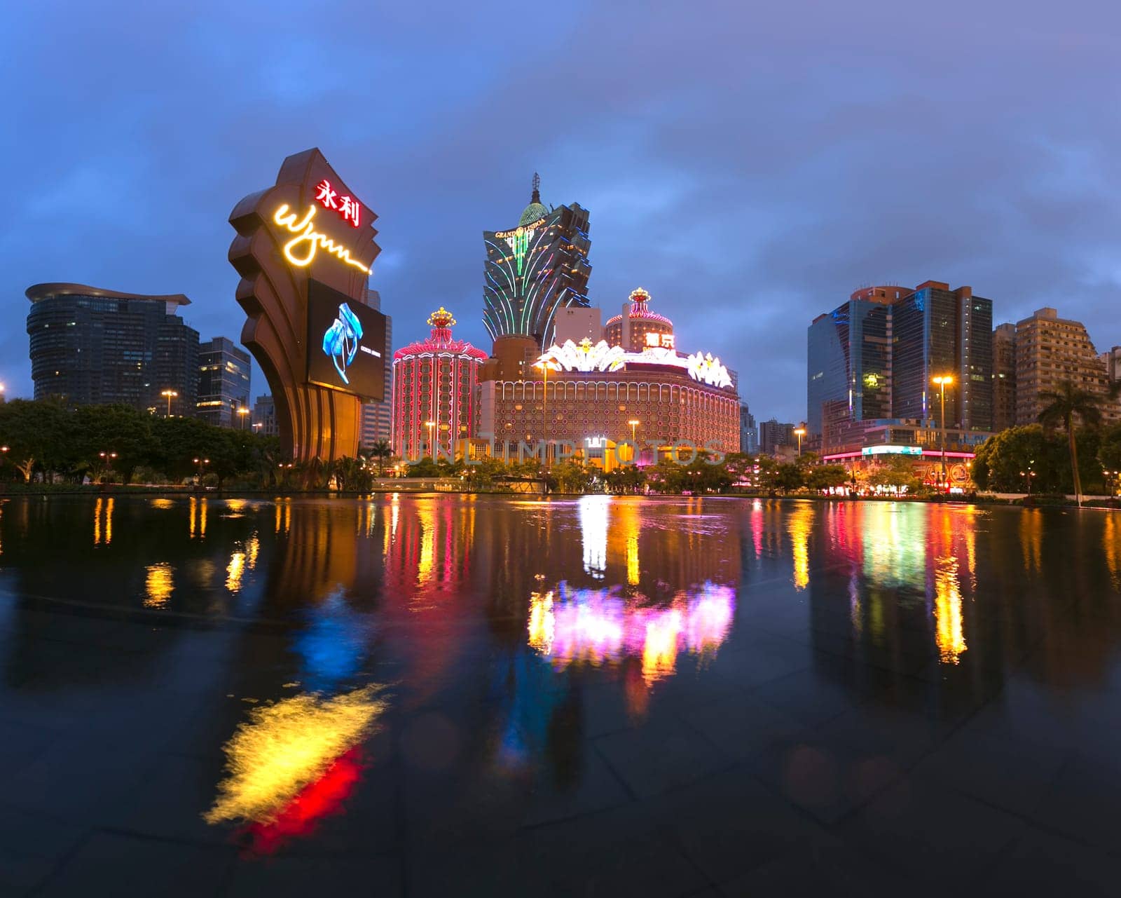 Macau city, This photo was shot in the morning. The city of casino.