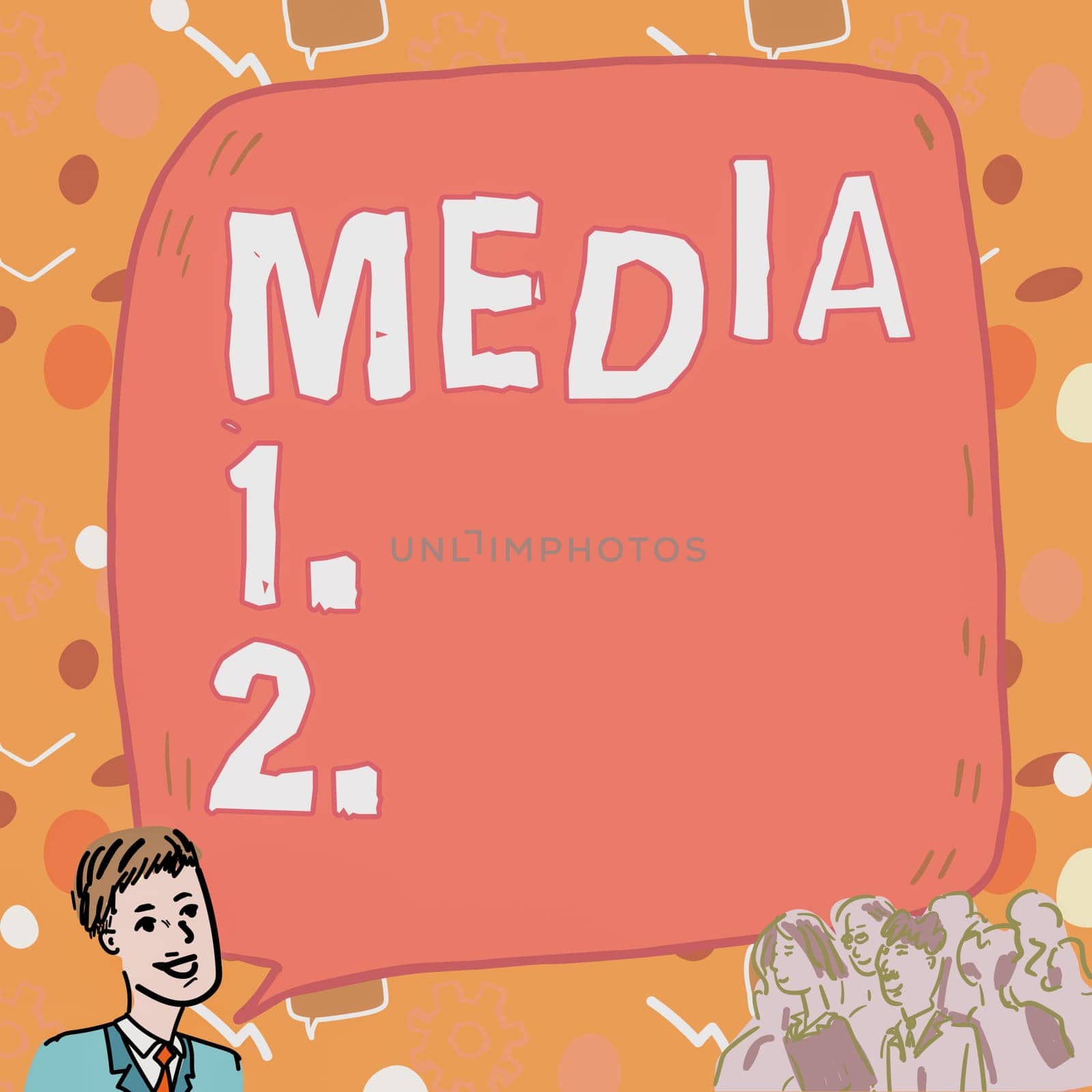 Inspiration showing sign Media, Business concept communication outlets or tools used to store and deliver information