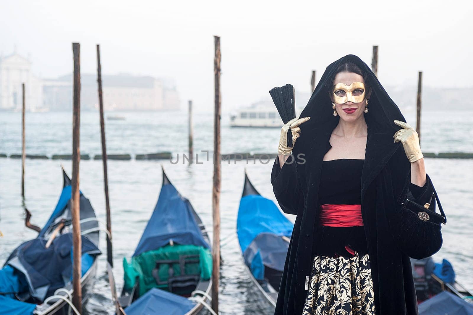 VENICE, ITALY - Febrary 21 2019: The masks of the Venice carnival 2019.