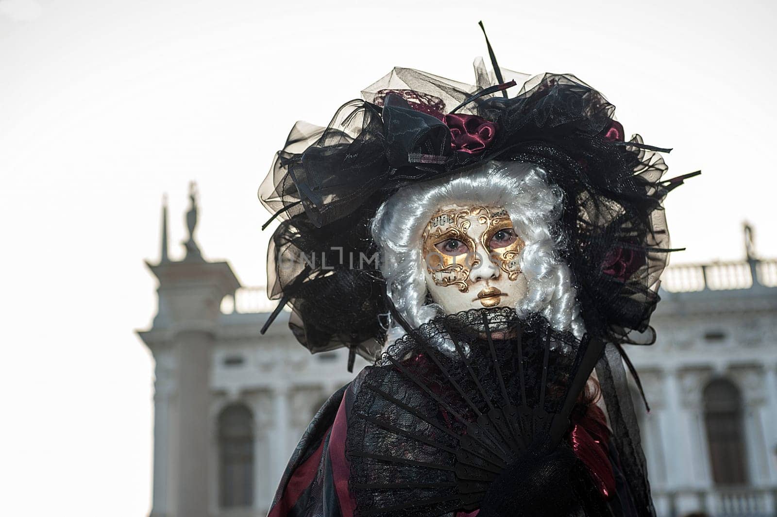 VENICE, ITALY - Febrary 21 2019: The masks of the Venice carnival 2019.