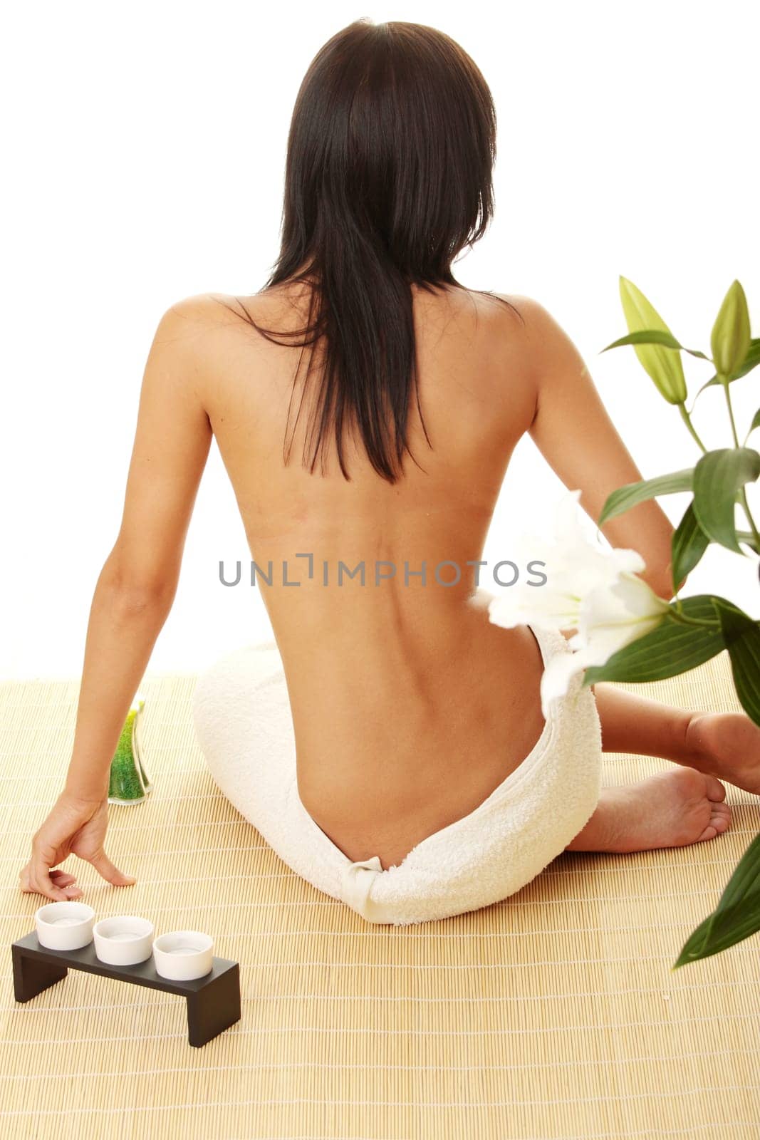 Portrait of beautiful woman before spa treatment