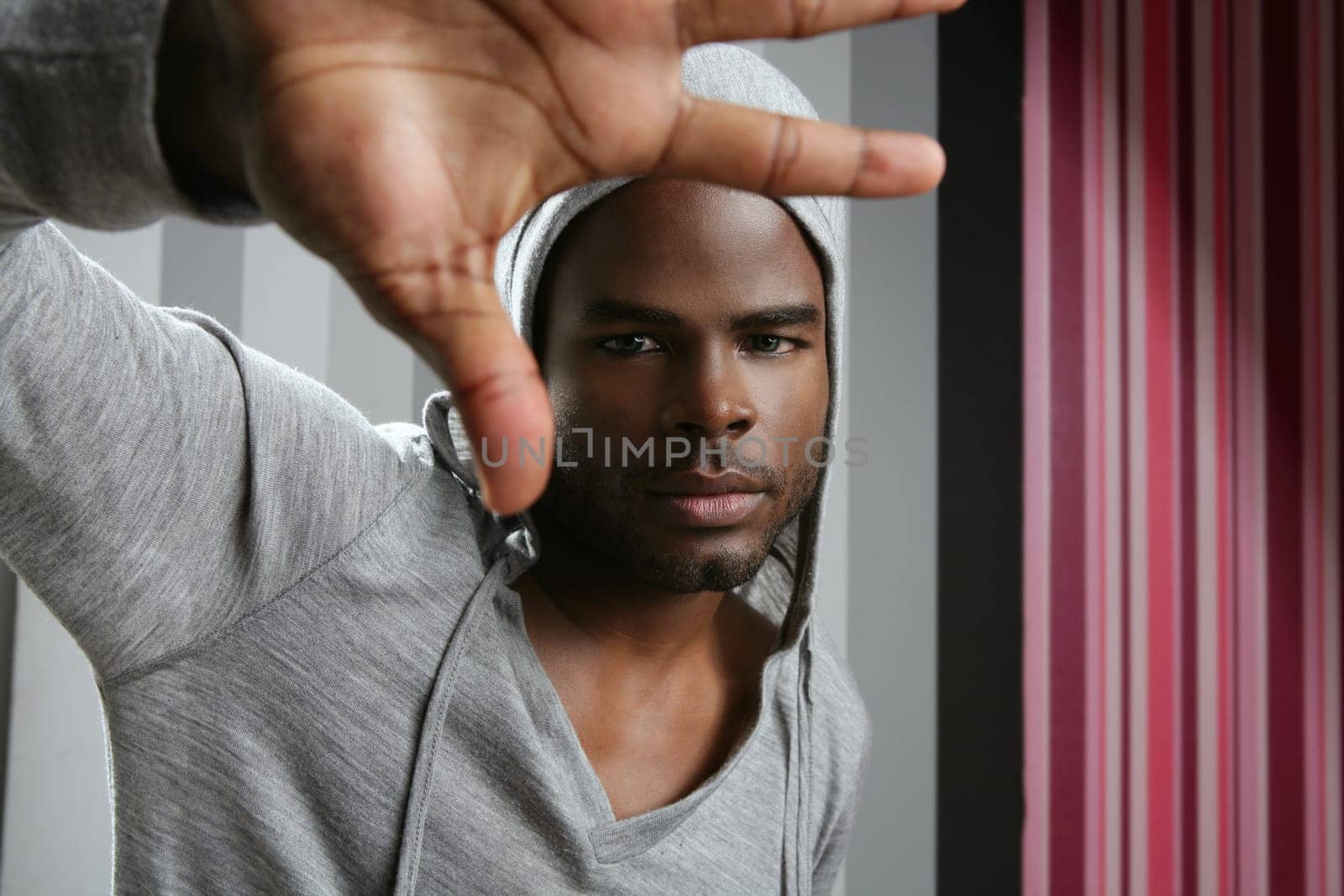 African american young black man rap dj