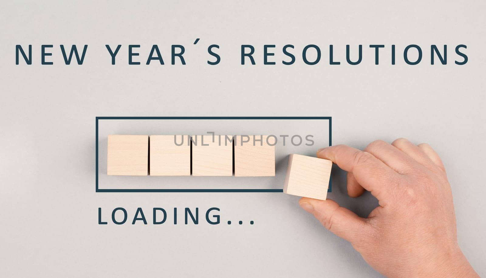 New Year Resolutions loading, making plans, goals for the future
