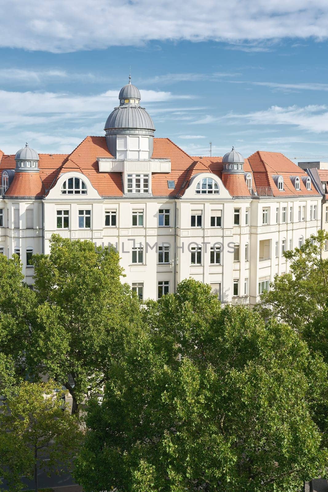 historical stately residential and commercial building of the Wilhelminian period from 1904 at Kurfuerstendamm in Berlin