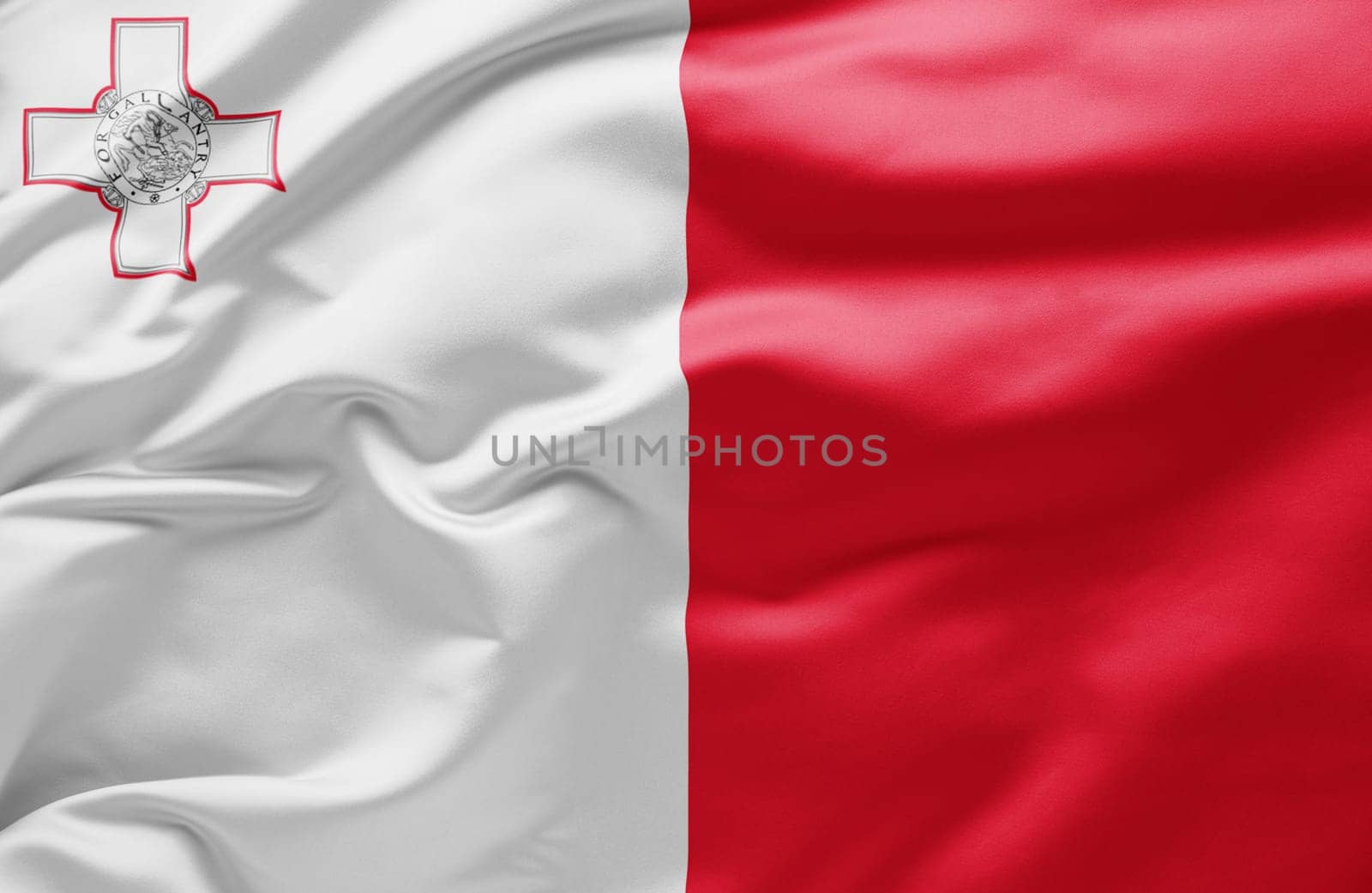Waving national flag of Malta