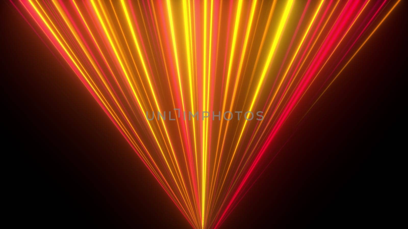Spotlight neon lines. Computer generated 3d render