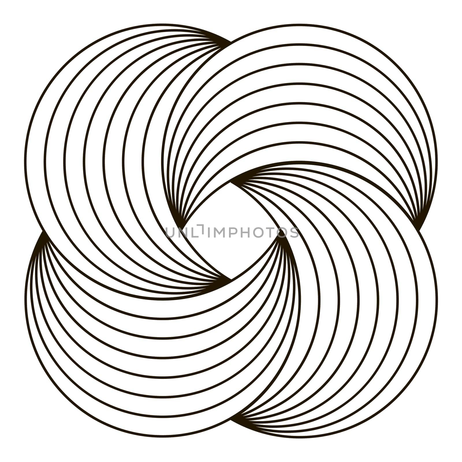 Circle Line Icon Isolated on White Background.