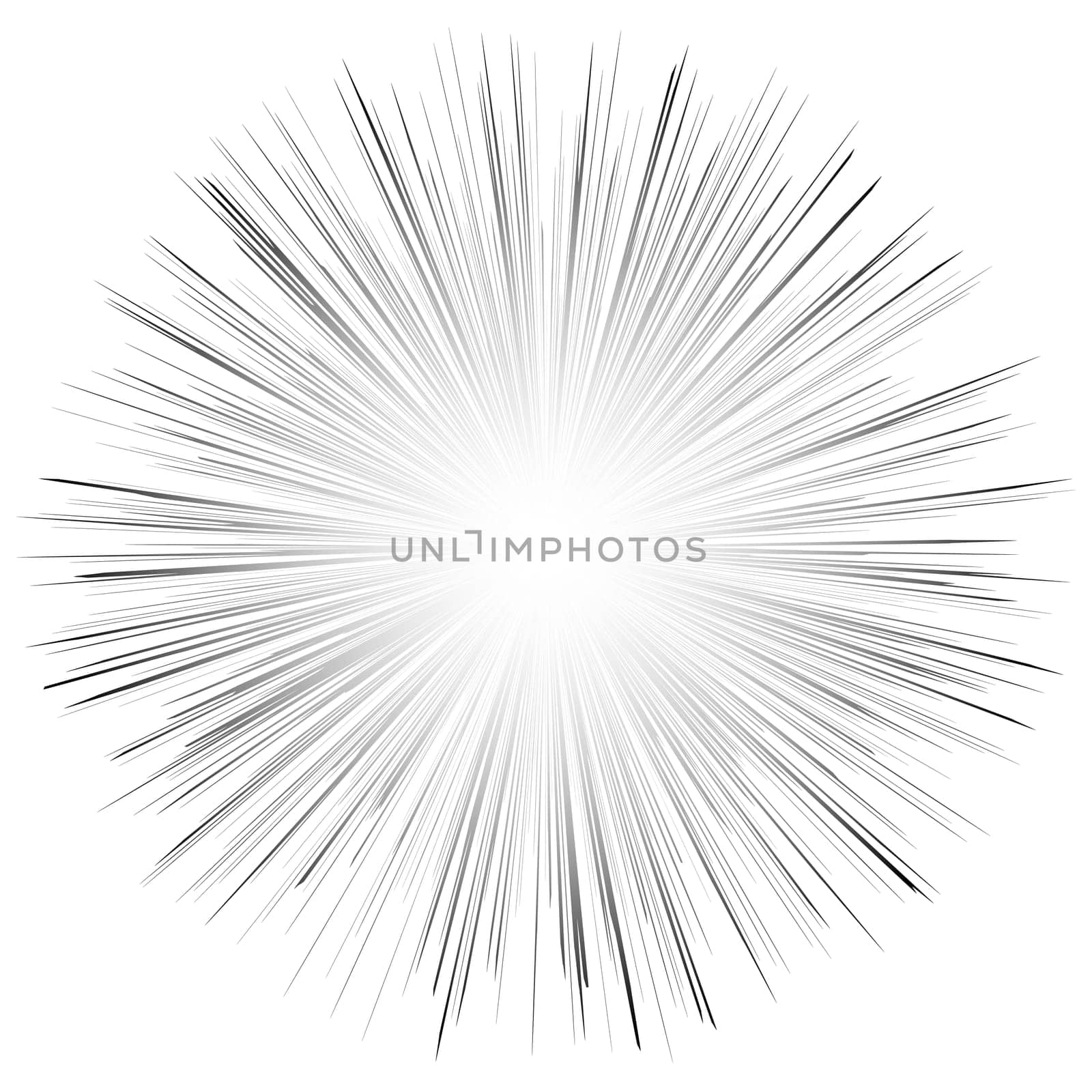 Explode Flash, Cartoon Explosion, Star Burst on White Background.
