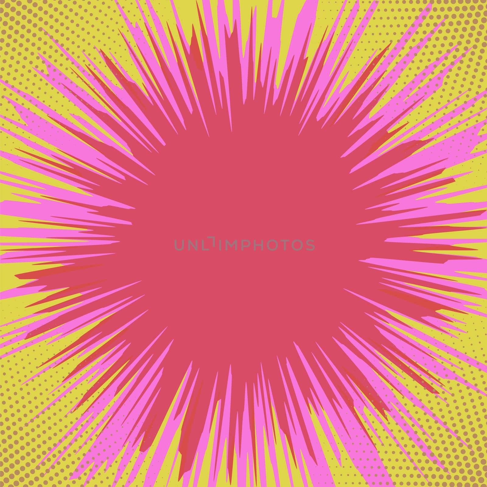 Explode Flash, Cartoon Explosion, Star Burst Dotted Background.