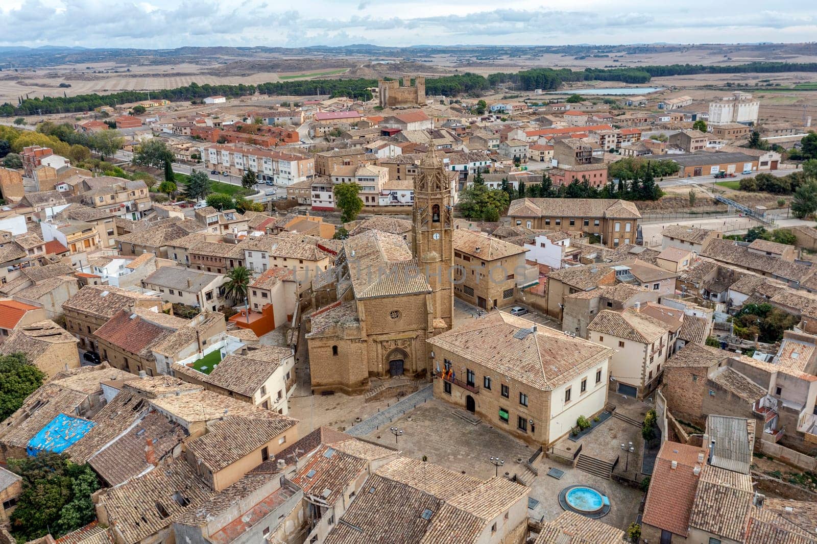 Santa Maria church in Sadaba, Zaragoza province, Aragon in Spain
