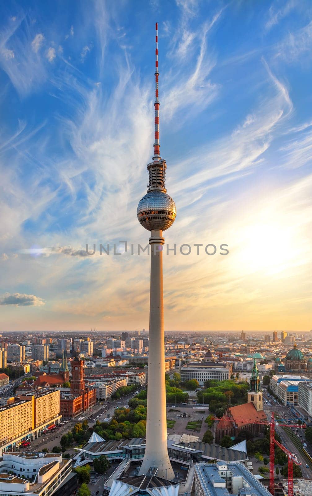 Wonderful Berlin city, wonderful aerial panorama, Germany