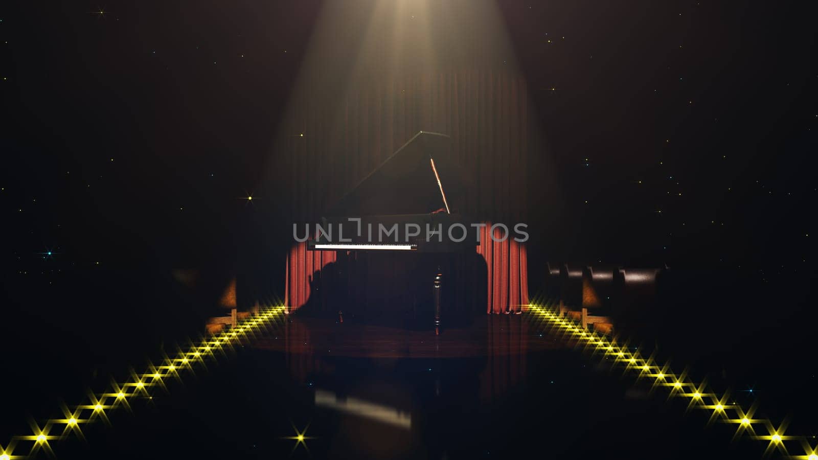 3D illustration Background for advertising and wallpaper in music   and sound scene. 3D rendering in decorative concept.