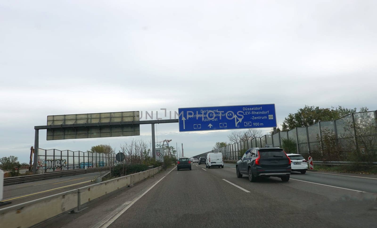 Autobahn A1 Grossbaustelle Leverkusener Brücke, Nordrhein-Westfalen, Deutschland, Köln/Leverkusen