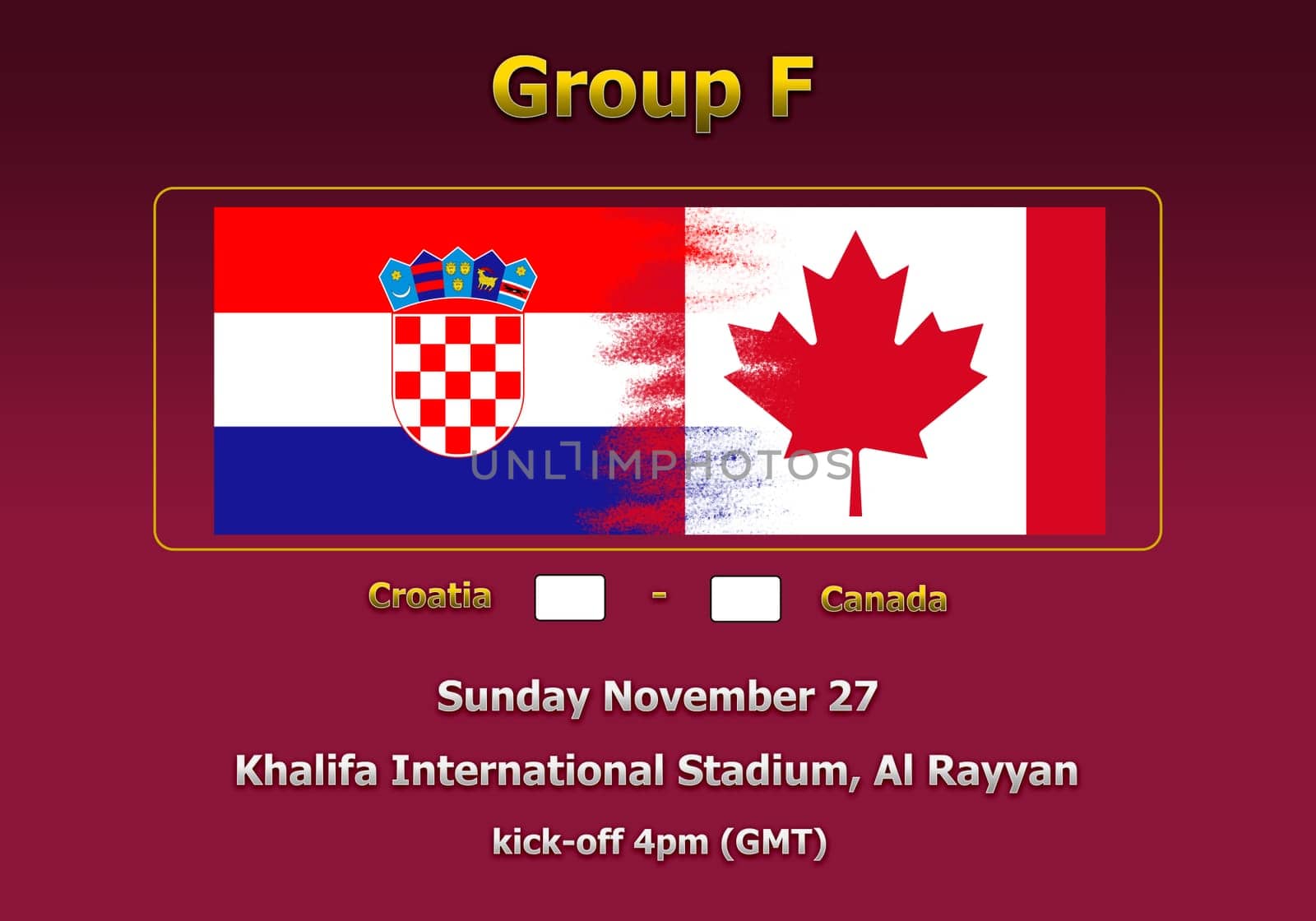 Concept 3d illustration group stage of World Cup Qatar 2022 championship.
