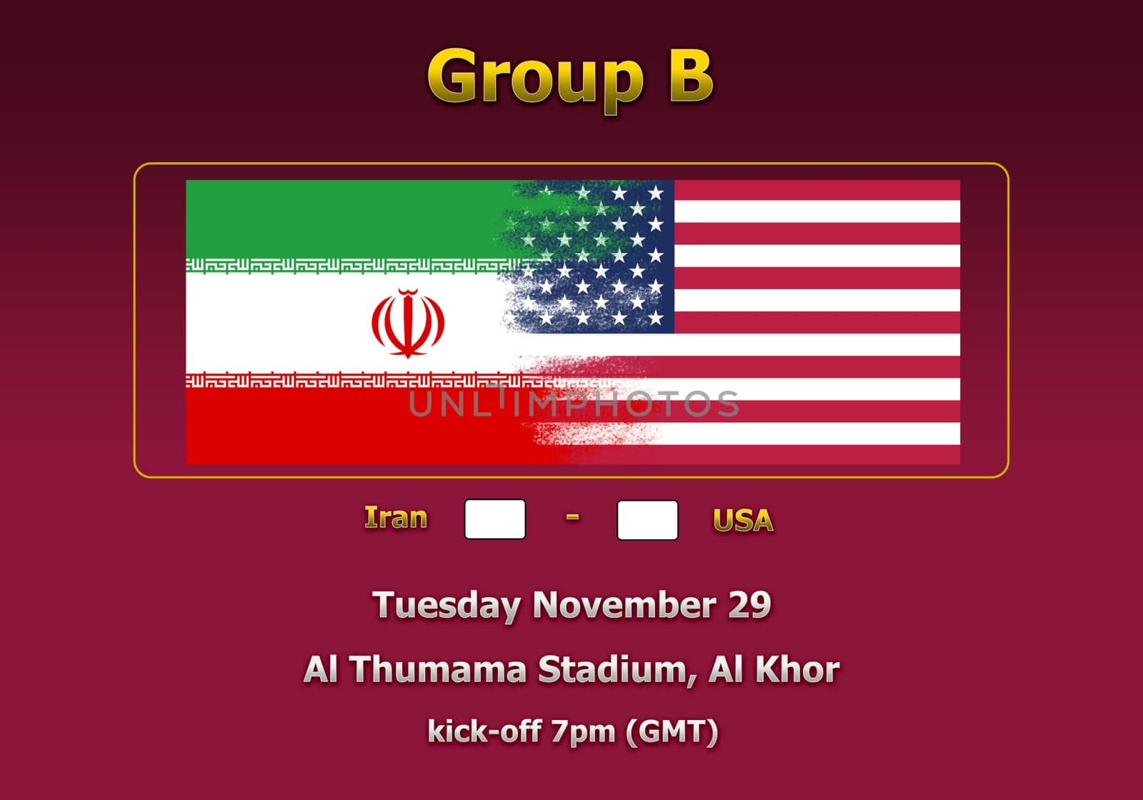 Concept 3d illustration group stage of World Cup Qatar 2022 championship.