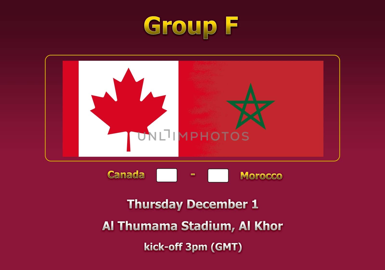Concept 3d illustration group stage of World Cup Qatar 2022 championship.