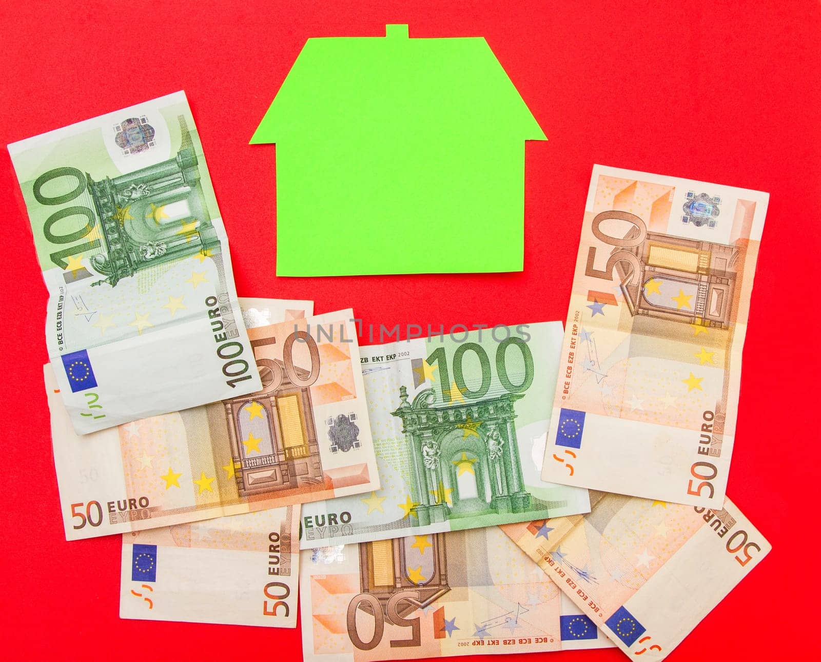 A house surrounded by euros.