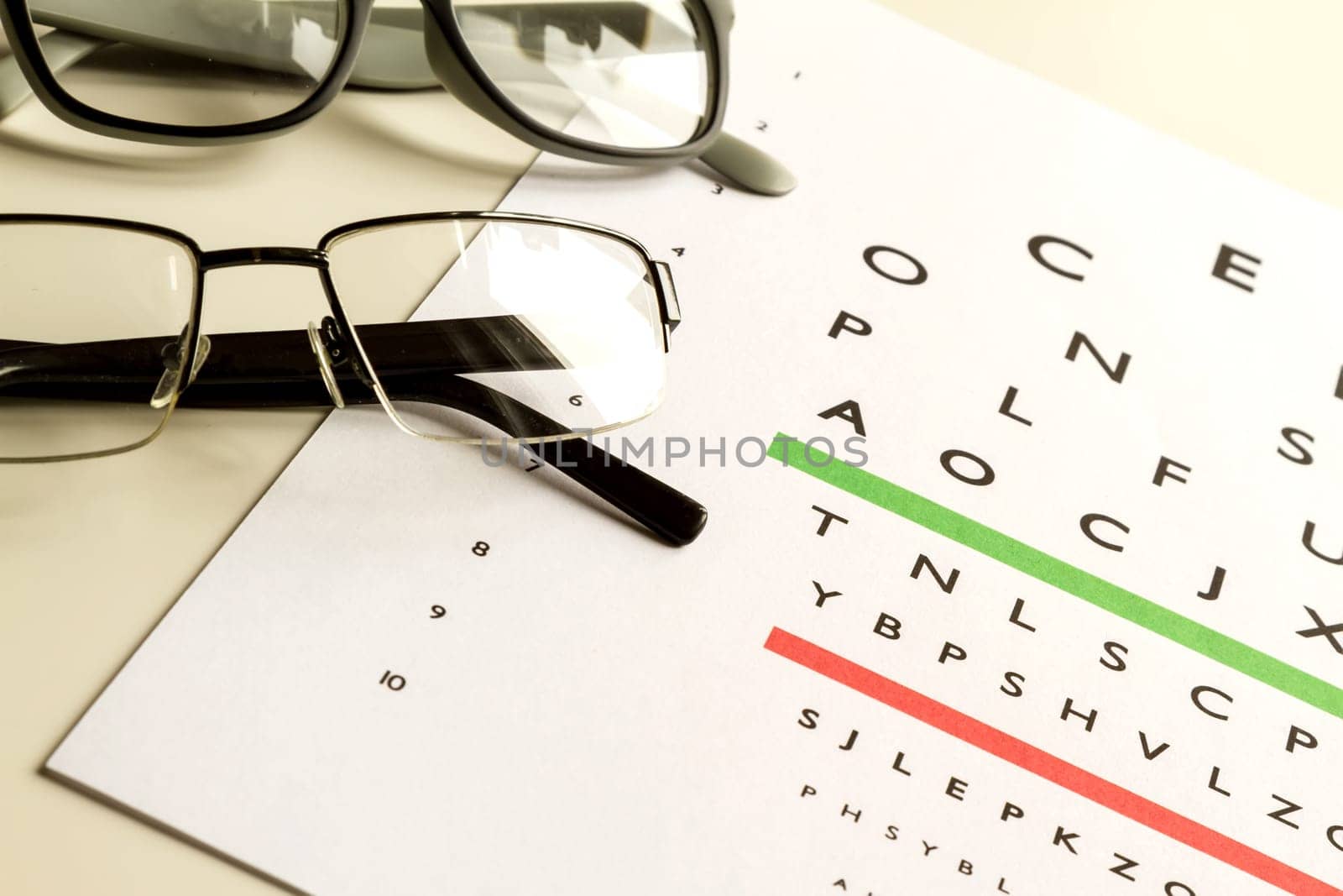 Eyes Examination, glasses diopter check up.