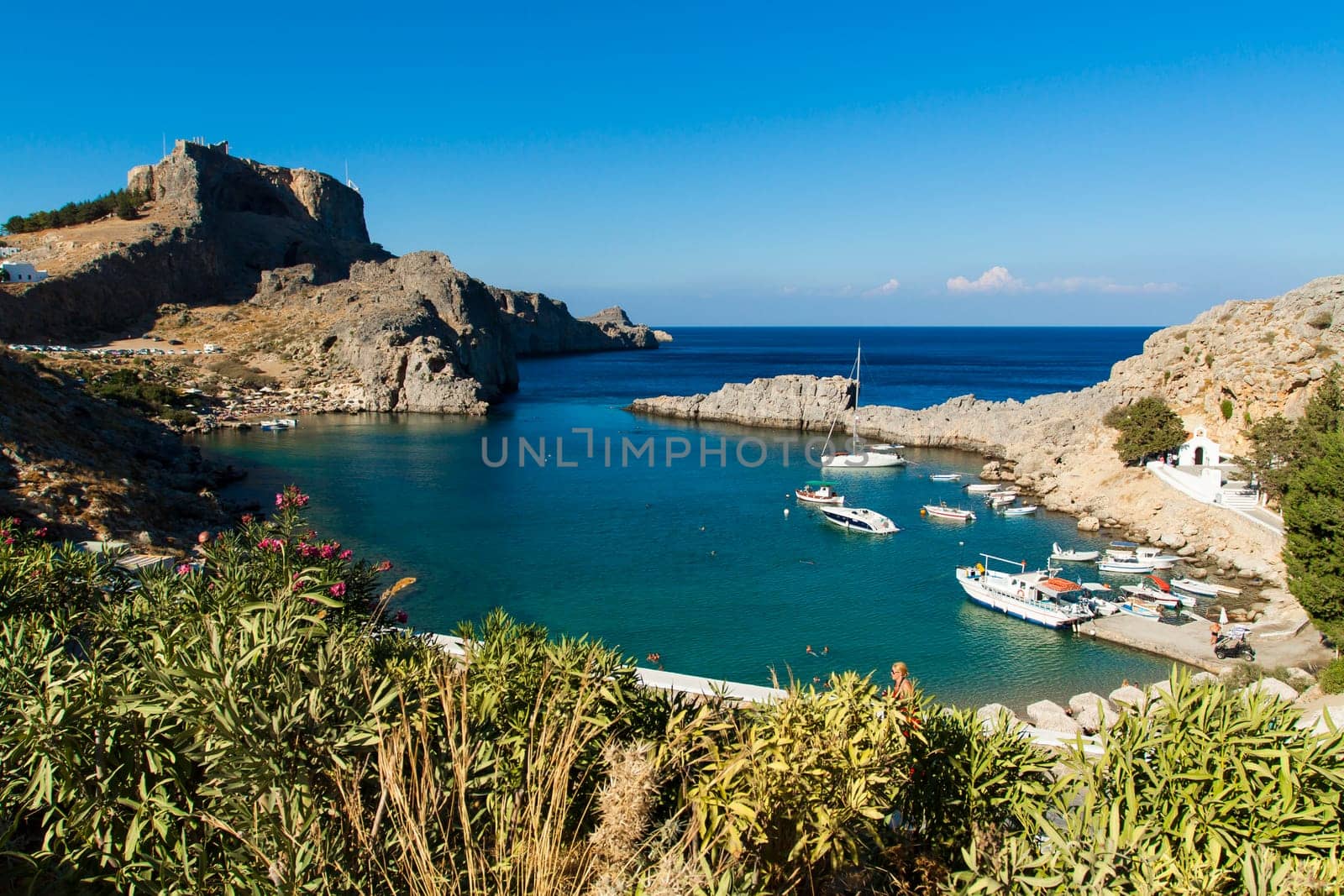 View of the harbor on a tourist resort