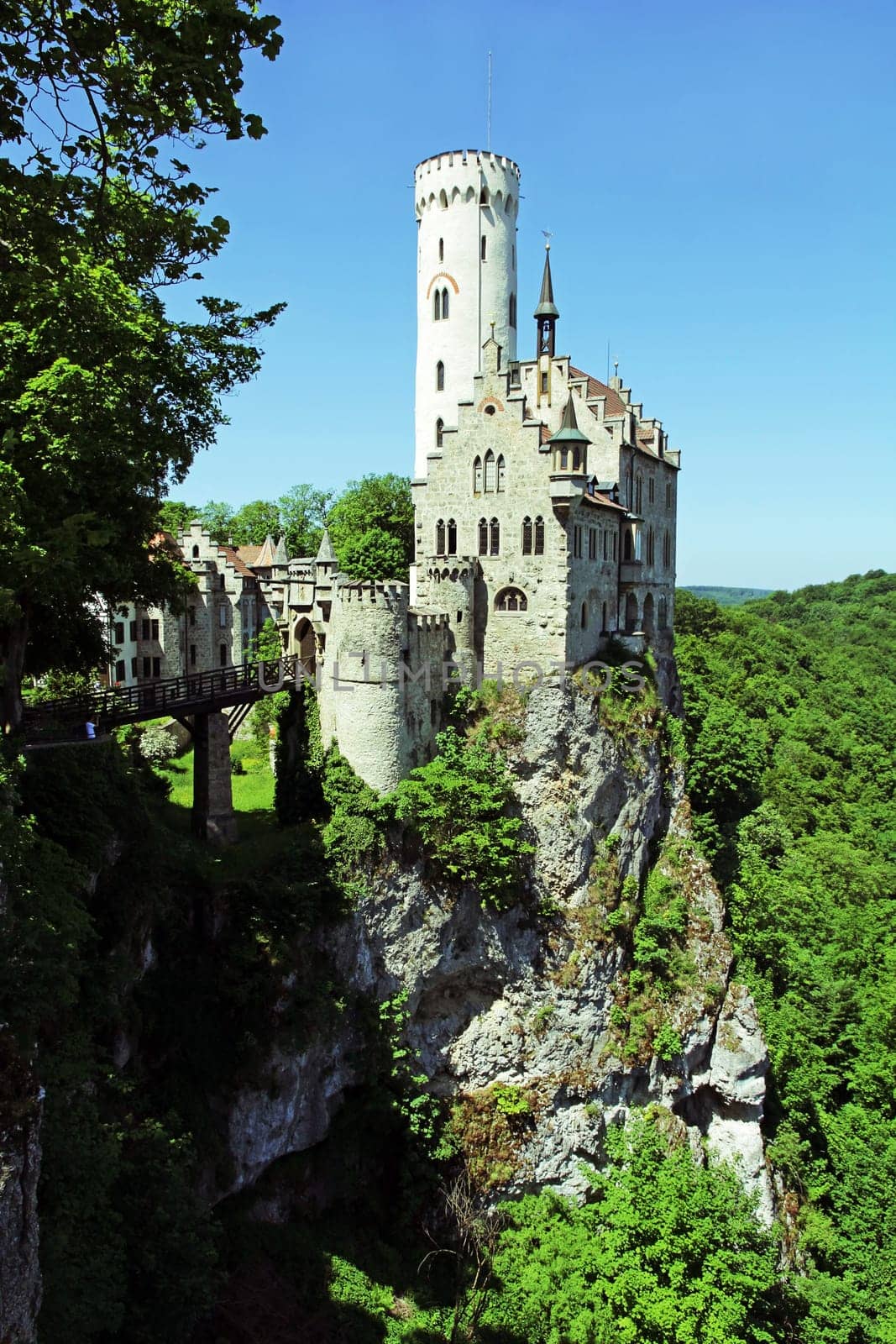 Lichtenstein Castle in Baden-Württemberg. The fairytale castle of Württemberg