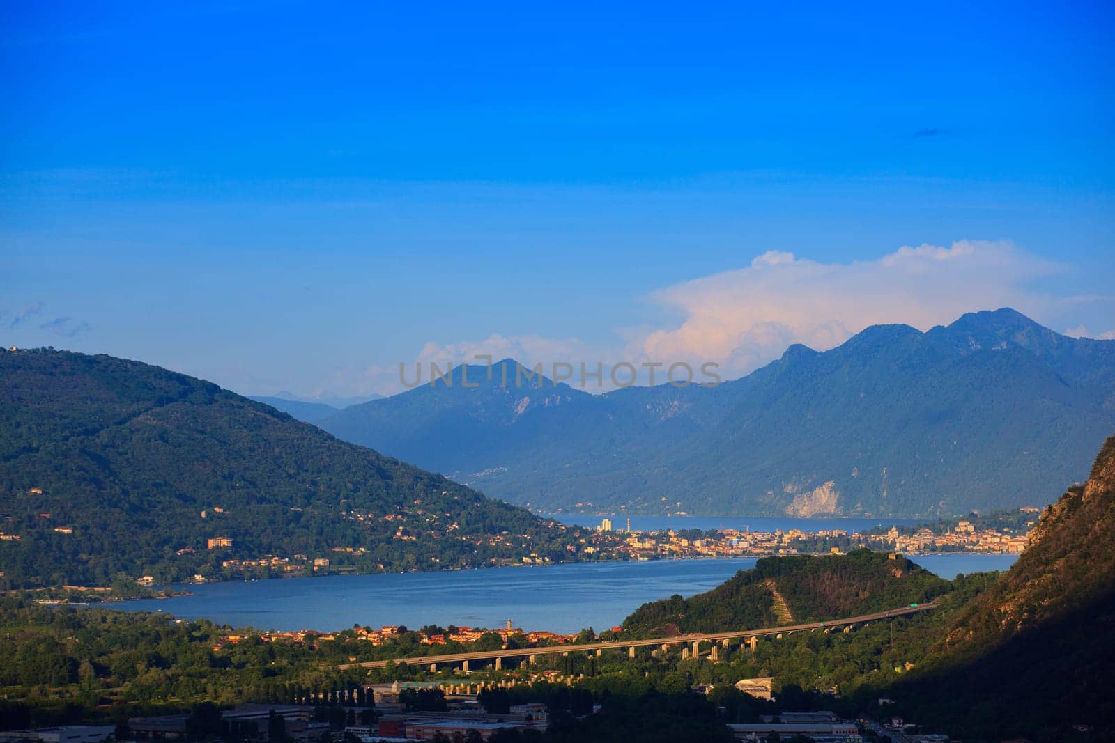 View of Maggiore lake from Arzo (Verbania), Italy