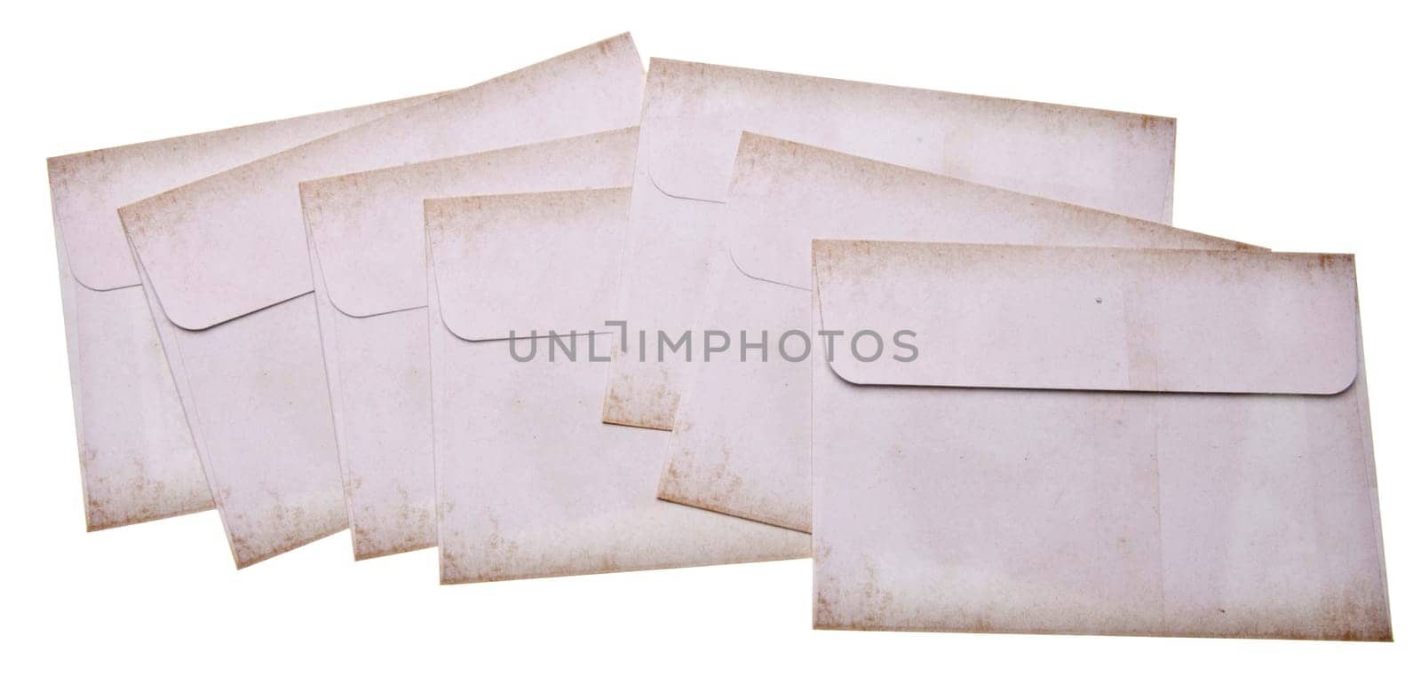 Envelopes for Letter Writing Isolated on White with a Clipping Path. Perhaps for a Wedding, Baby Shower or Love Letter.