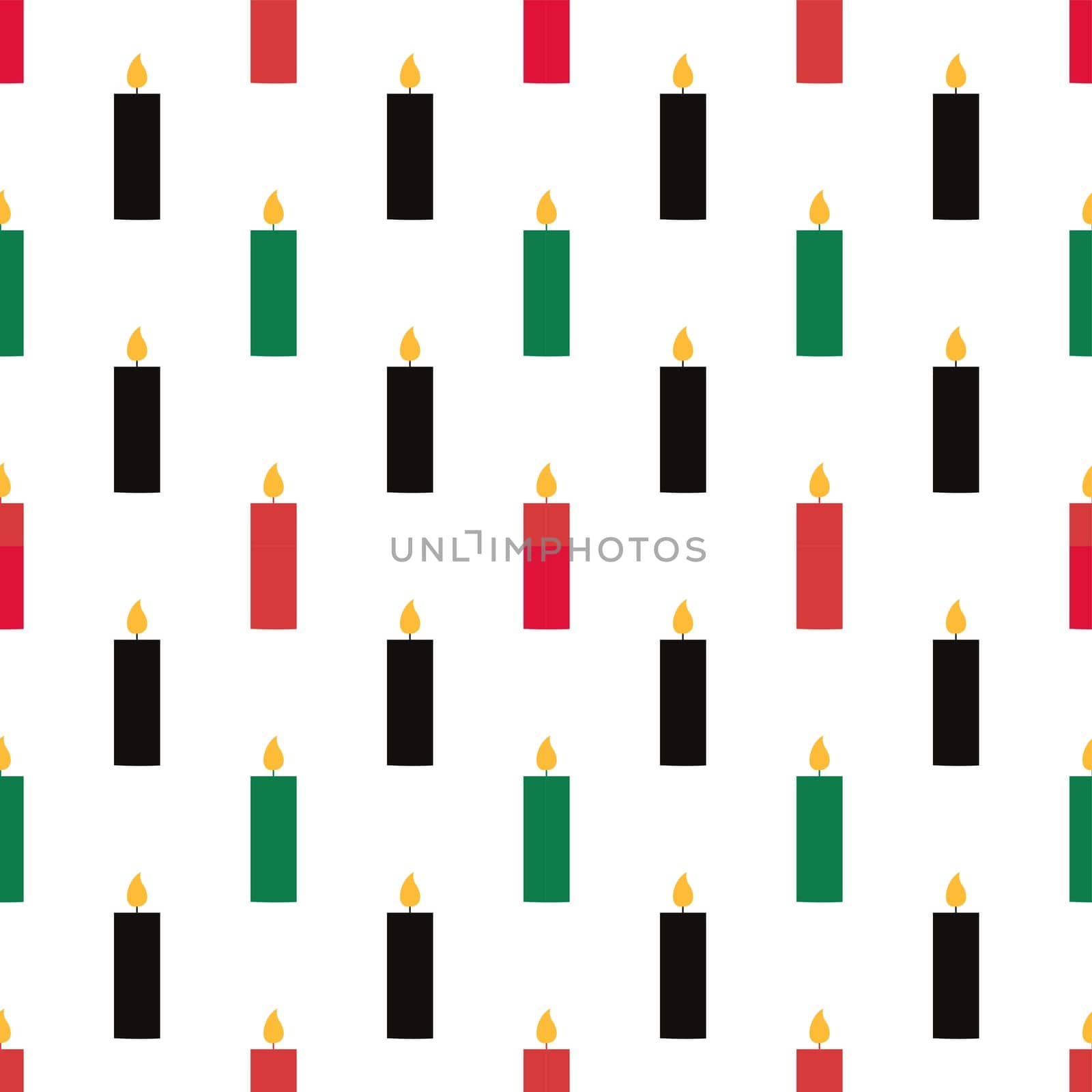 Happy Kwanzaa Holiday African Seamless Pattern Design with Festival Style Element on Template Hand Drawn Cartoon Flat Illustration