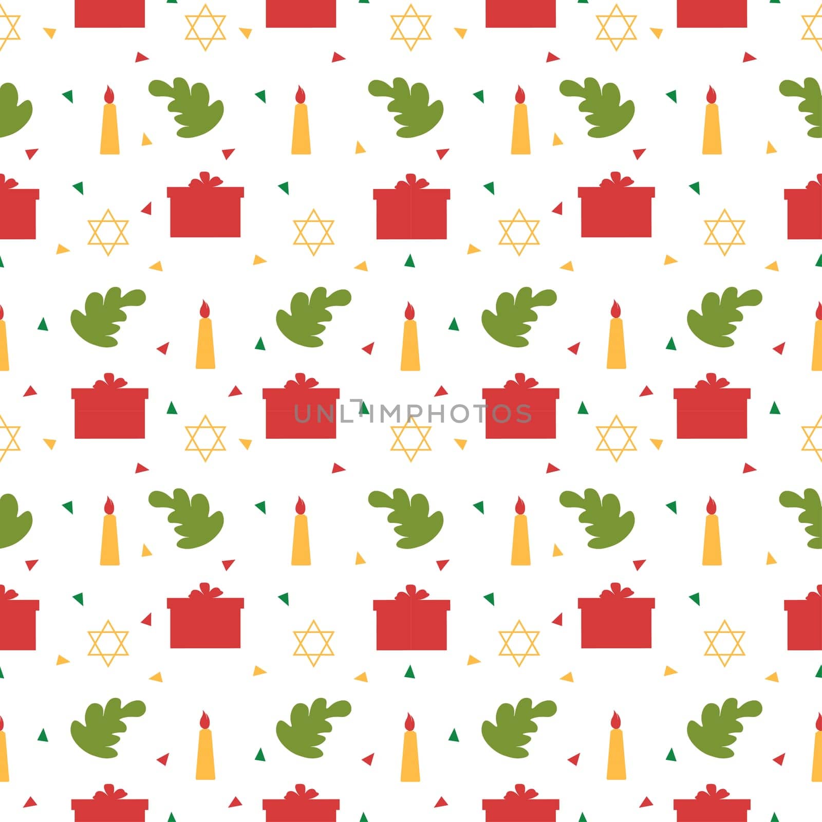 Happy Kwanzaa Holiday African Seamless Pattern Design with Festival Style Element on Template Hand Drawn Cartoon Flat Illustration
