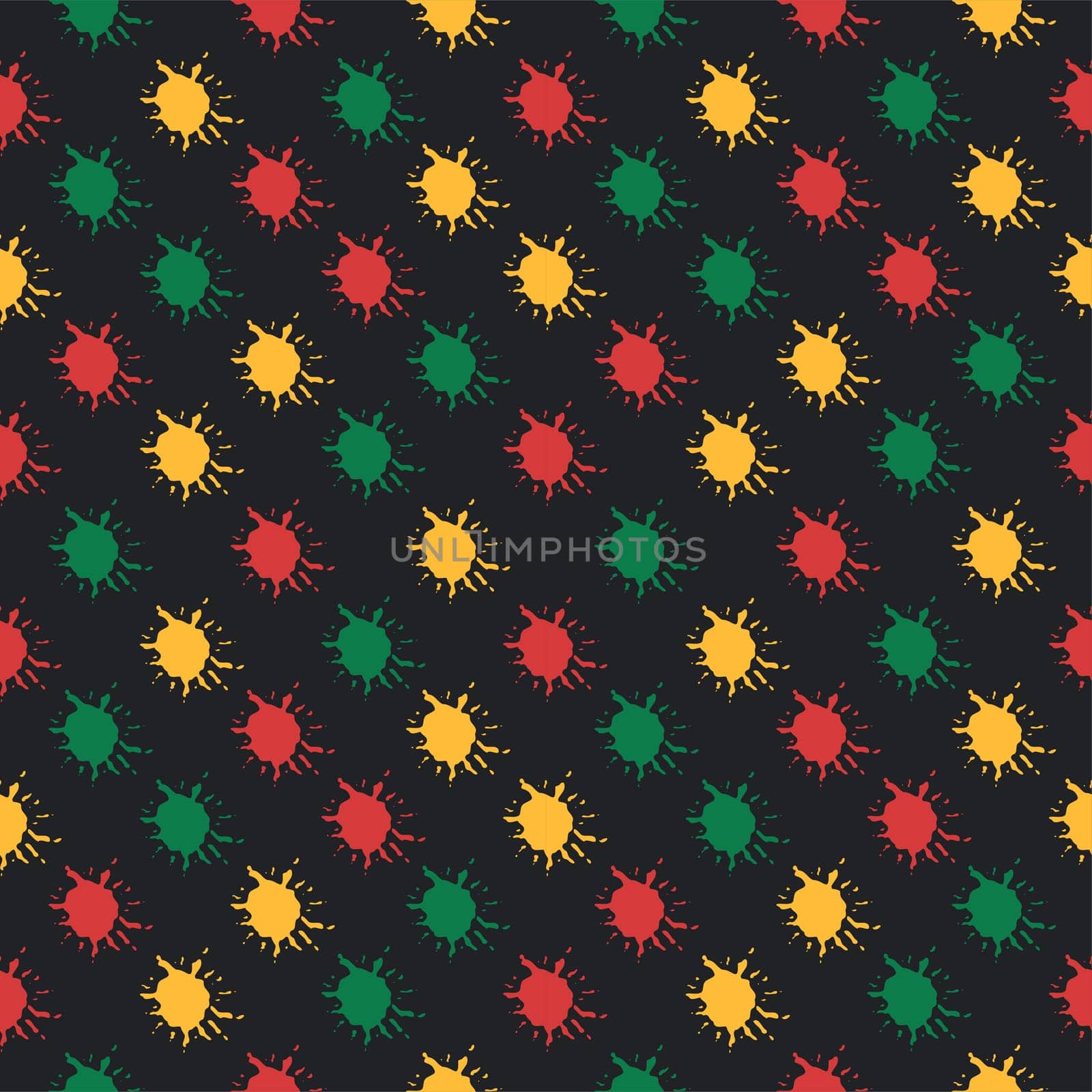 Happy Kwanzaa Holiday African Seamless Pattern Design with Festival Style Element on Template Hand Drawn Cartoon Flat Illustration