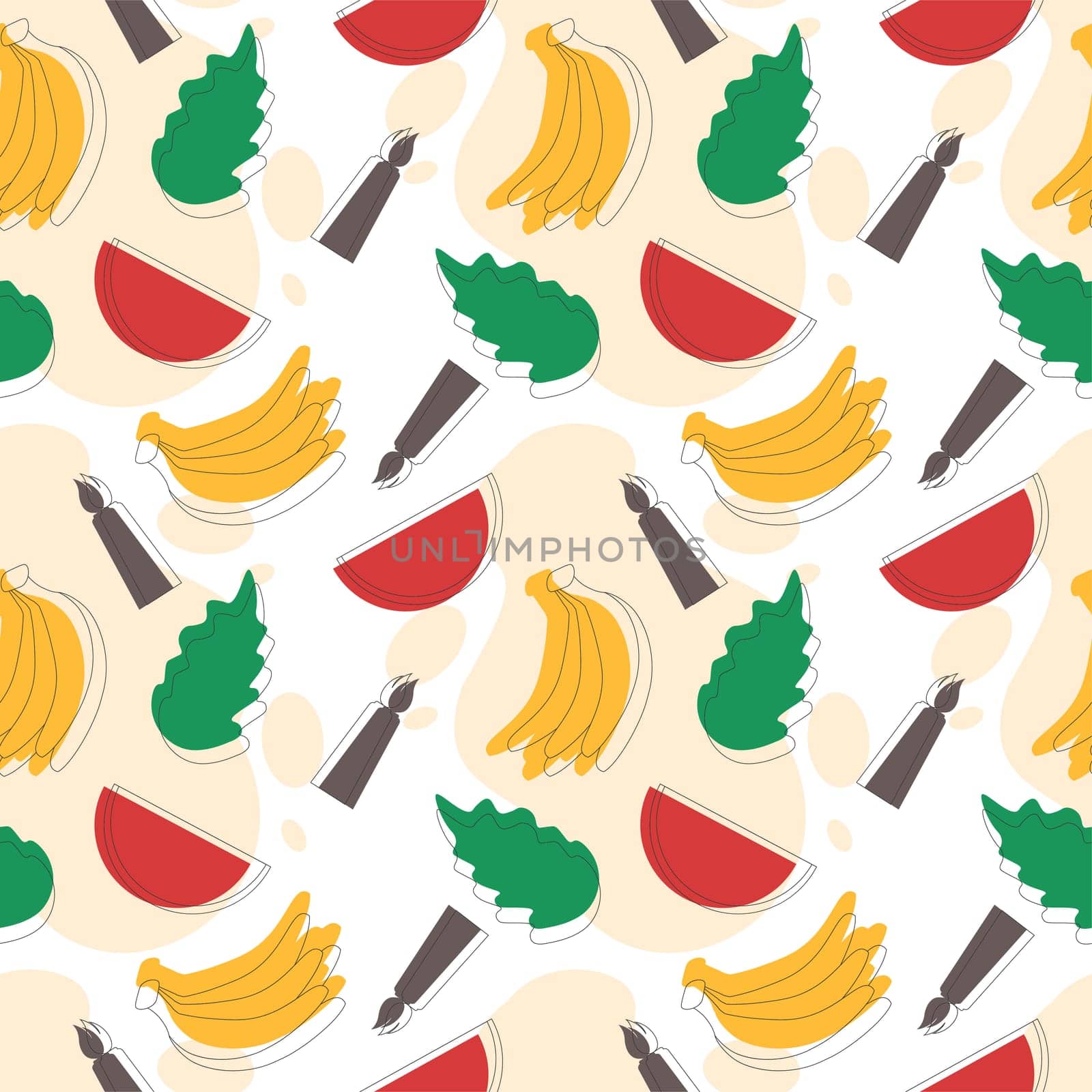 Happy Kwanzaa Holiday African Seamless Pattern Design with Festival Style Element on Template Hand Drawn Cartoon Flat Illustration