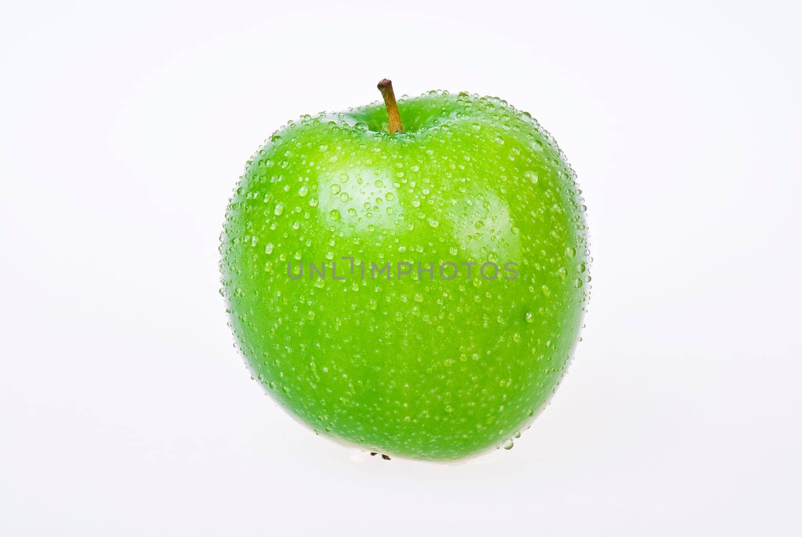 Green apple over white background - isolated