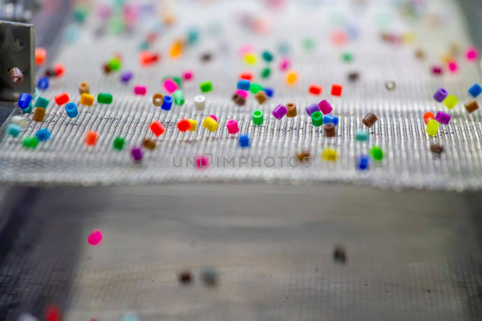 Plastic polymer beads colorful of industry factory