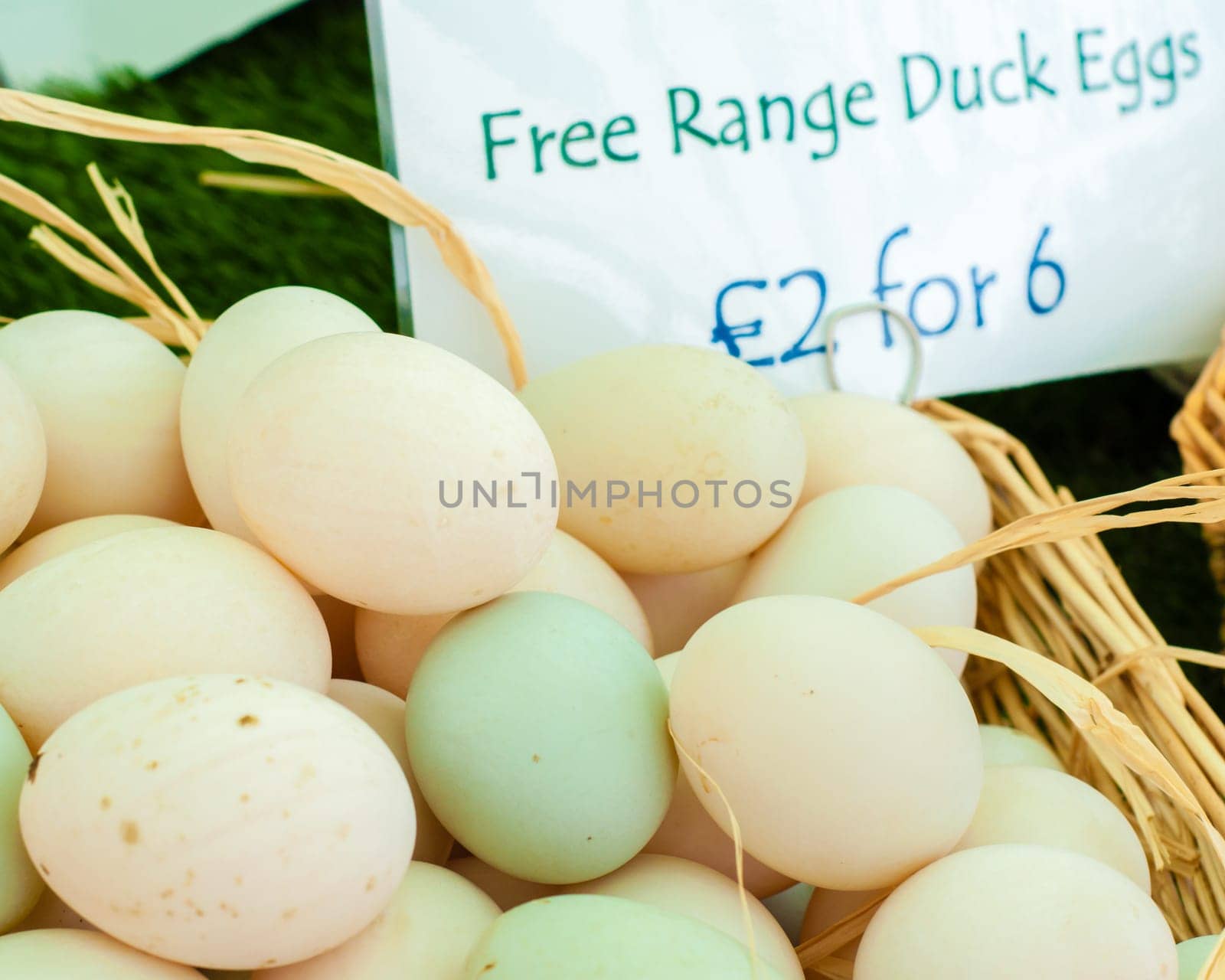 Free range duck eggs in British market