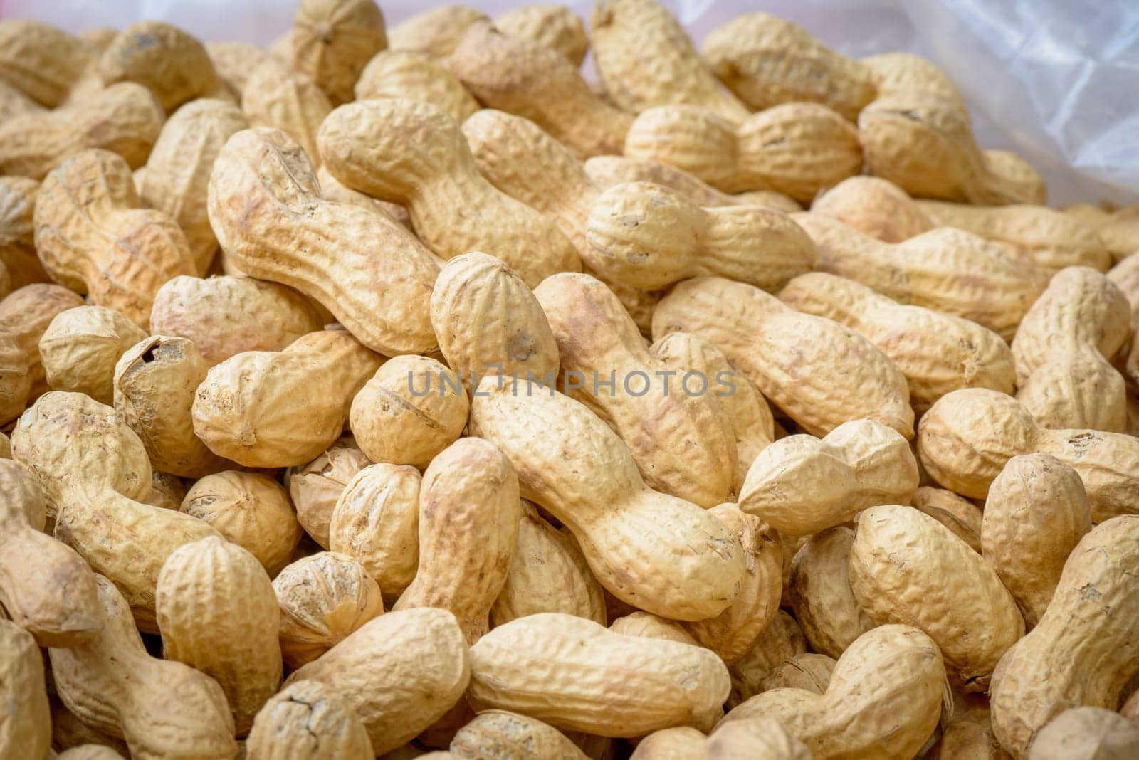 roasted peanuts in a sack at a village festival