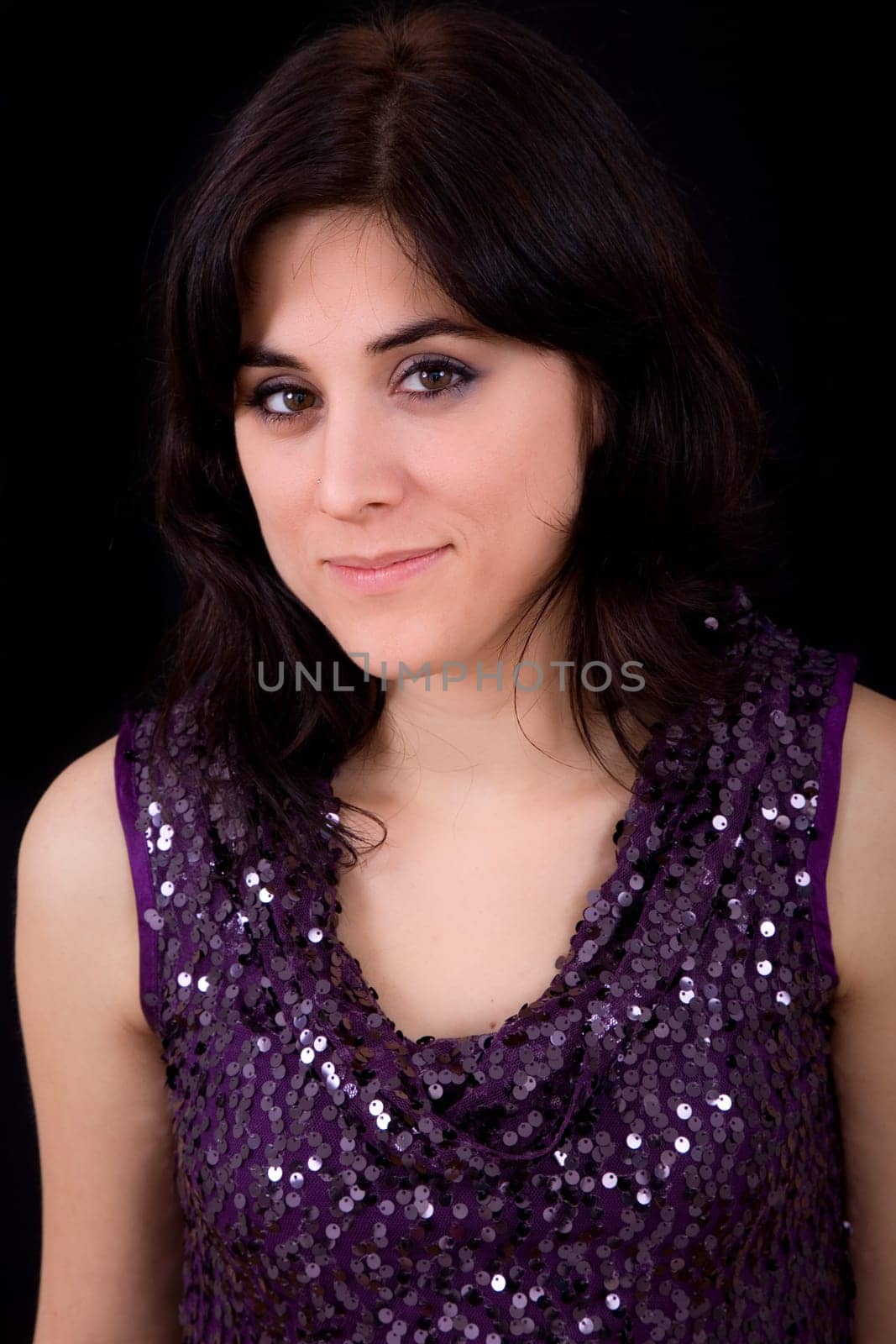an young beautiful woman close up portrait