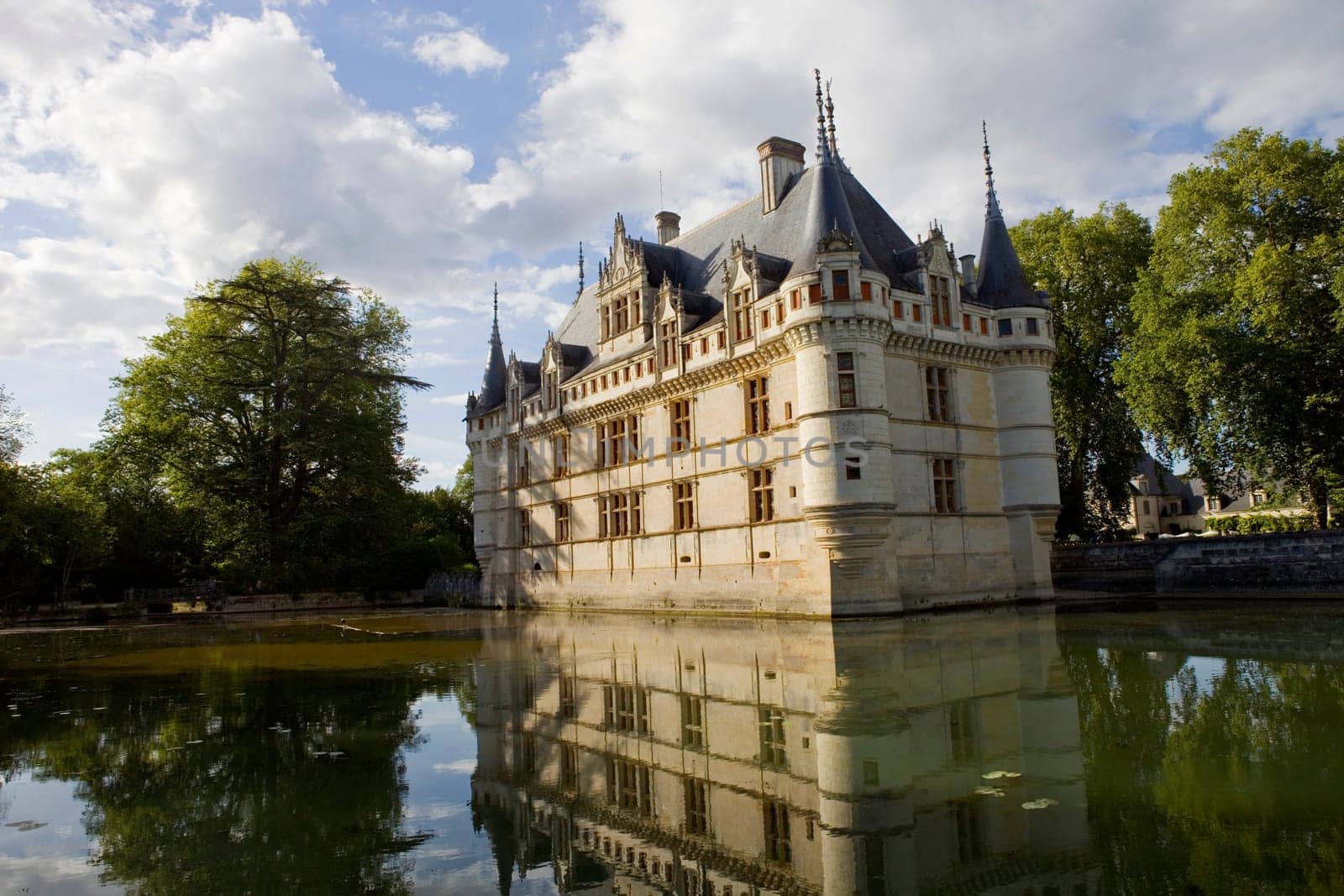 chateau azay-le-rideau in loire valley, france