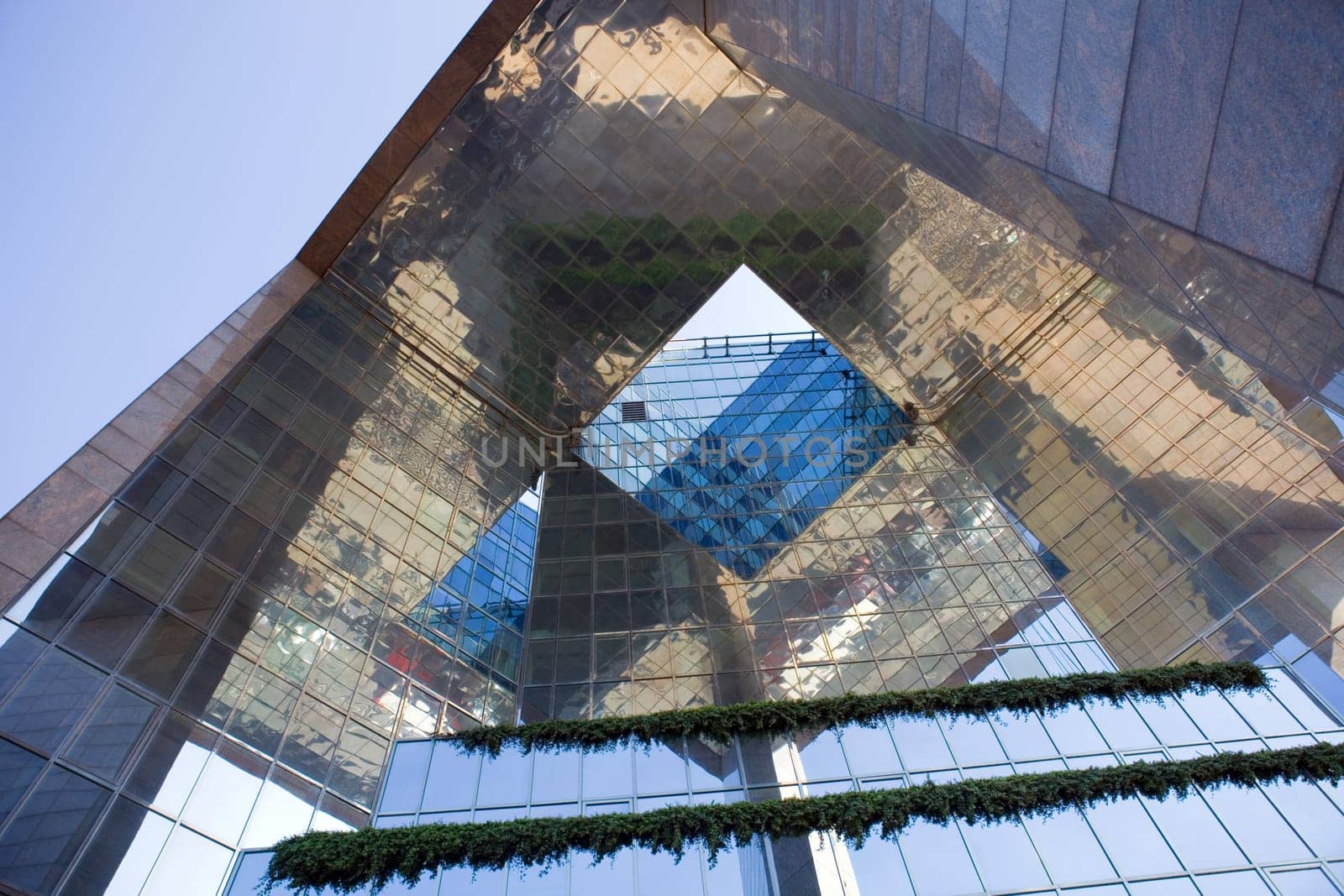 modern tall office building detail in london