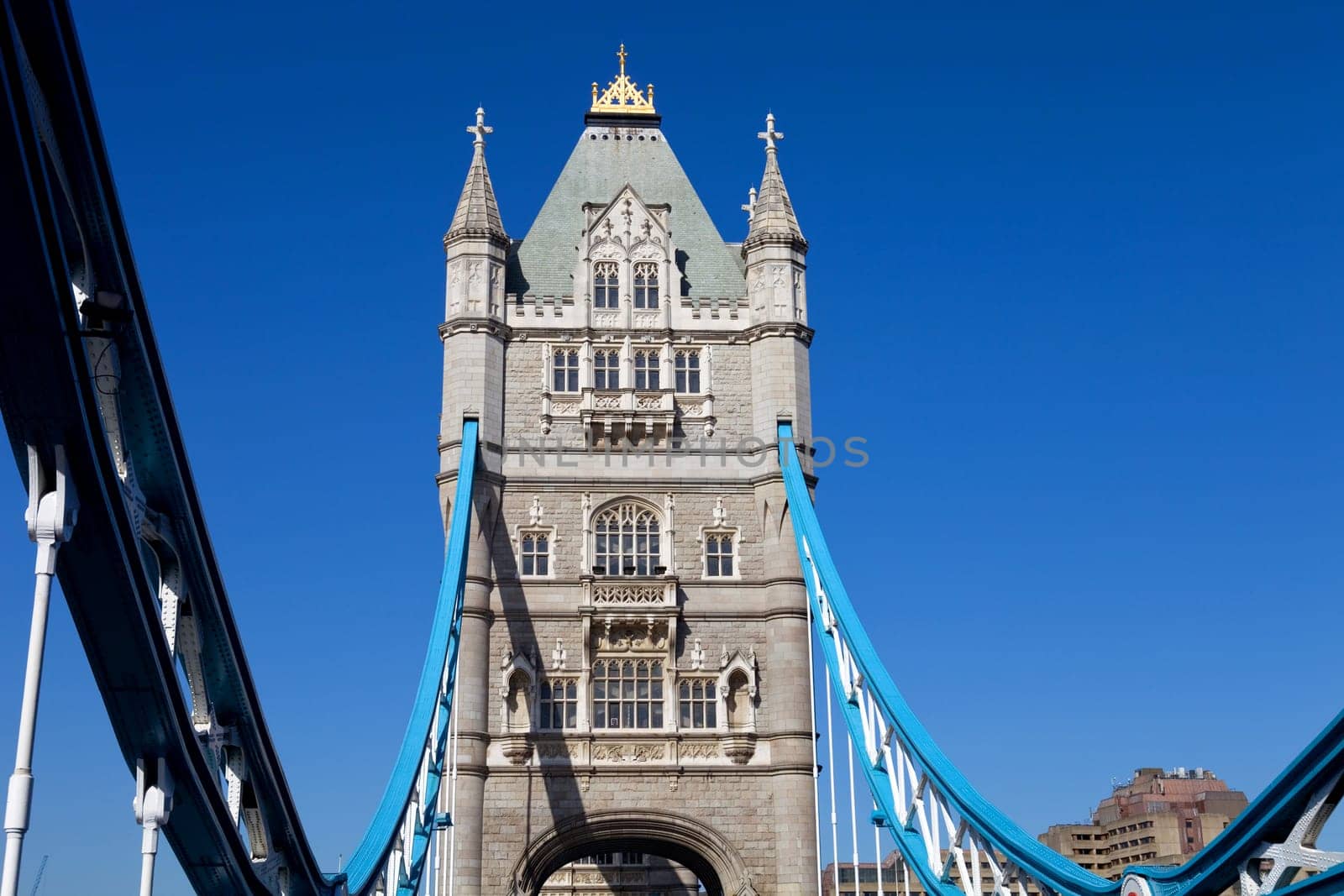 Detail of the tower bridge of London, England