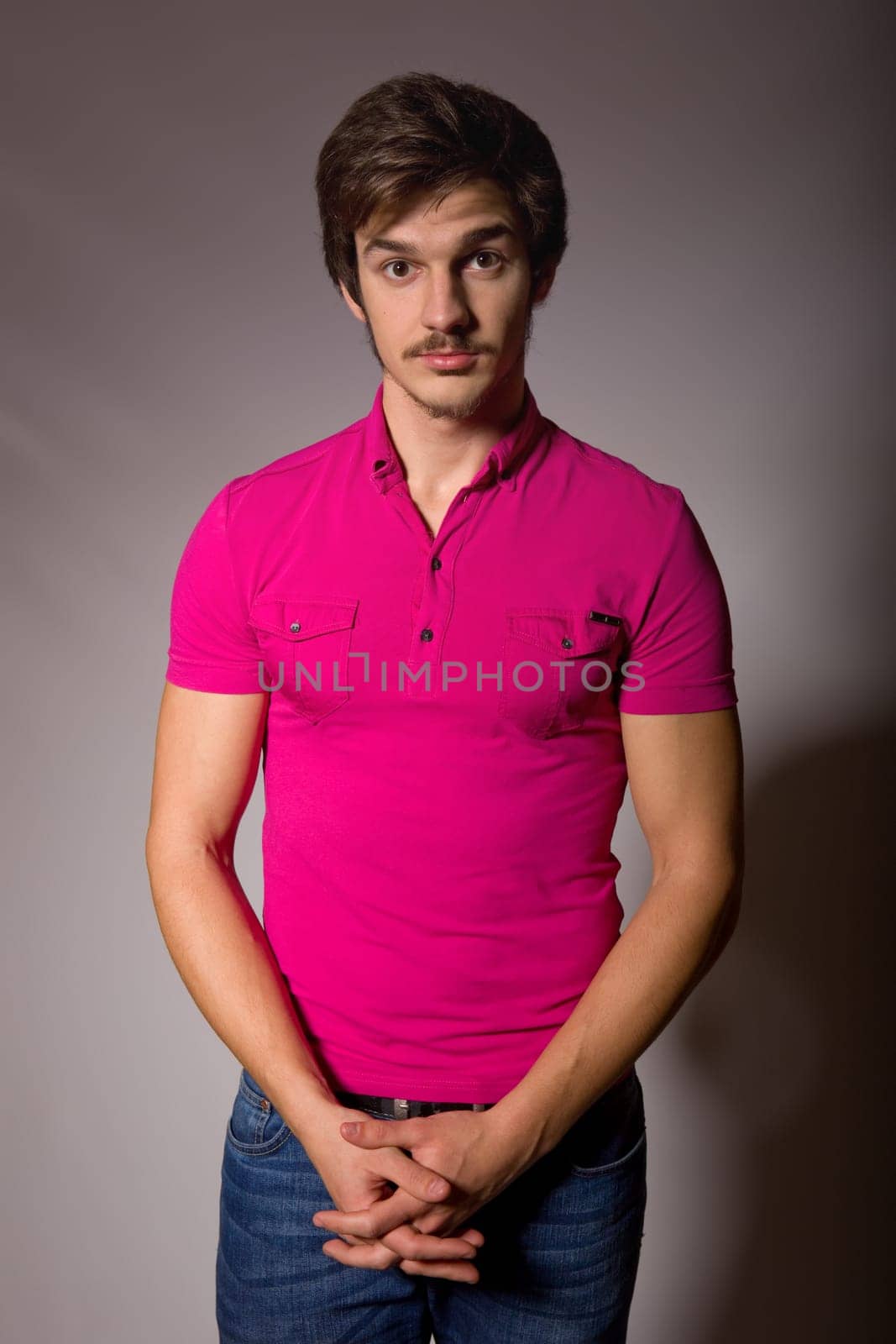 Studio portrait of a handsome young man