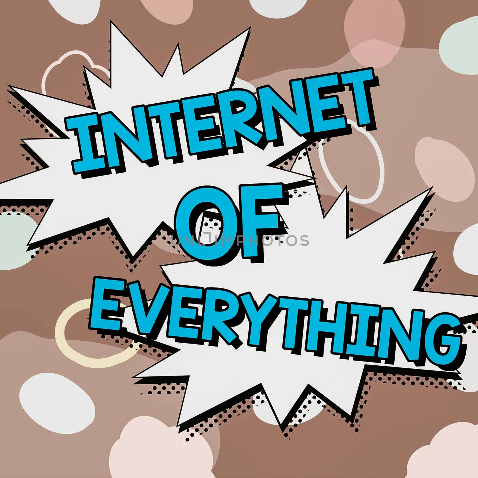 Writing displaying text Internet Of Everything, Business idea smart modern city and wireless communication network